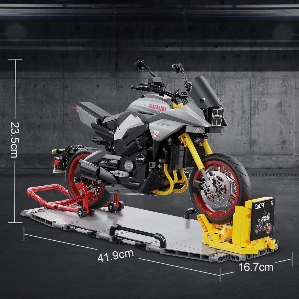 Dimensions of the CaDA Suzuki Blade motorcycle model