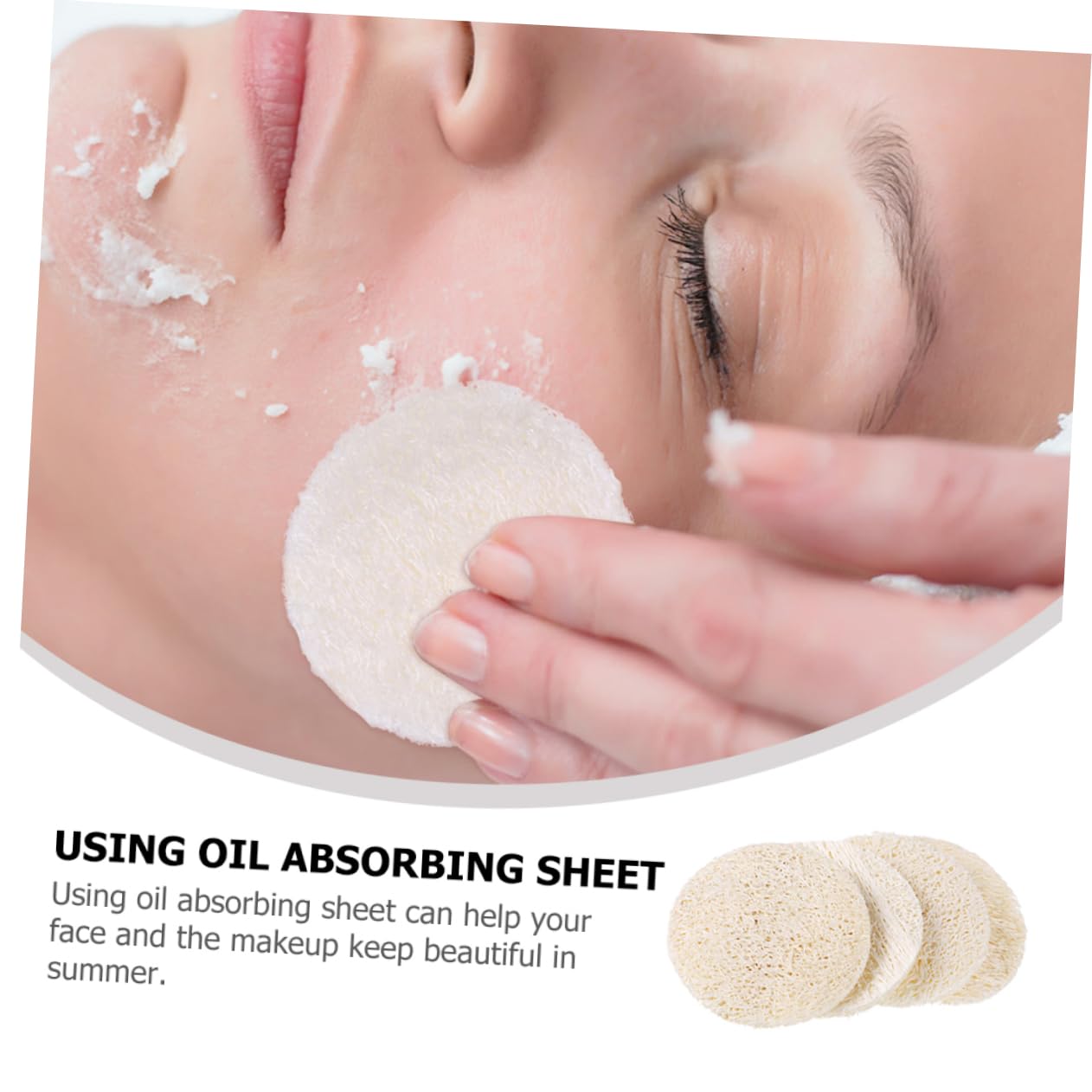 ORFOFE Quick Oil Absorption Natural Loofah Oil Absorbing Sheets for Face Exfoliating Scrubber