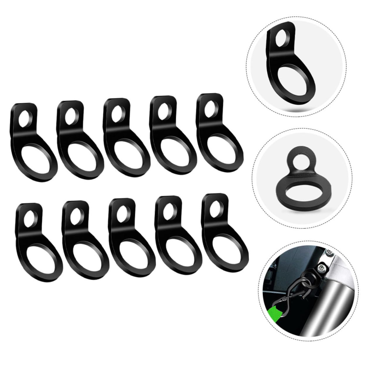 SHINEOFI 2 Series Ganchos Metalicos Llave Ganchos De Acero Anclajes De Amarre Para Cama De Camión Grandes Ganchos En S Atar Ancla Gancho De Ancla De Acero Inoxidable Negro 10 Piezas*2