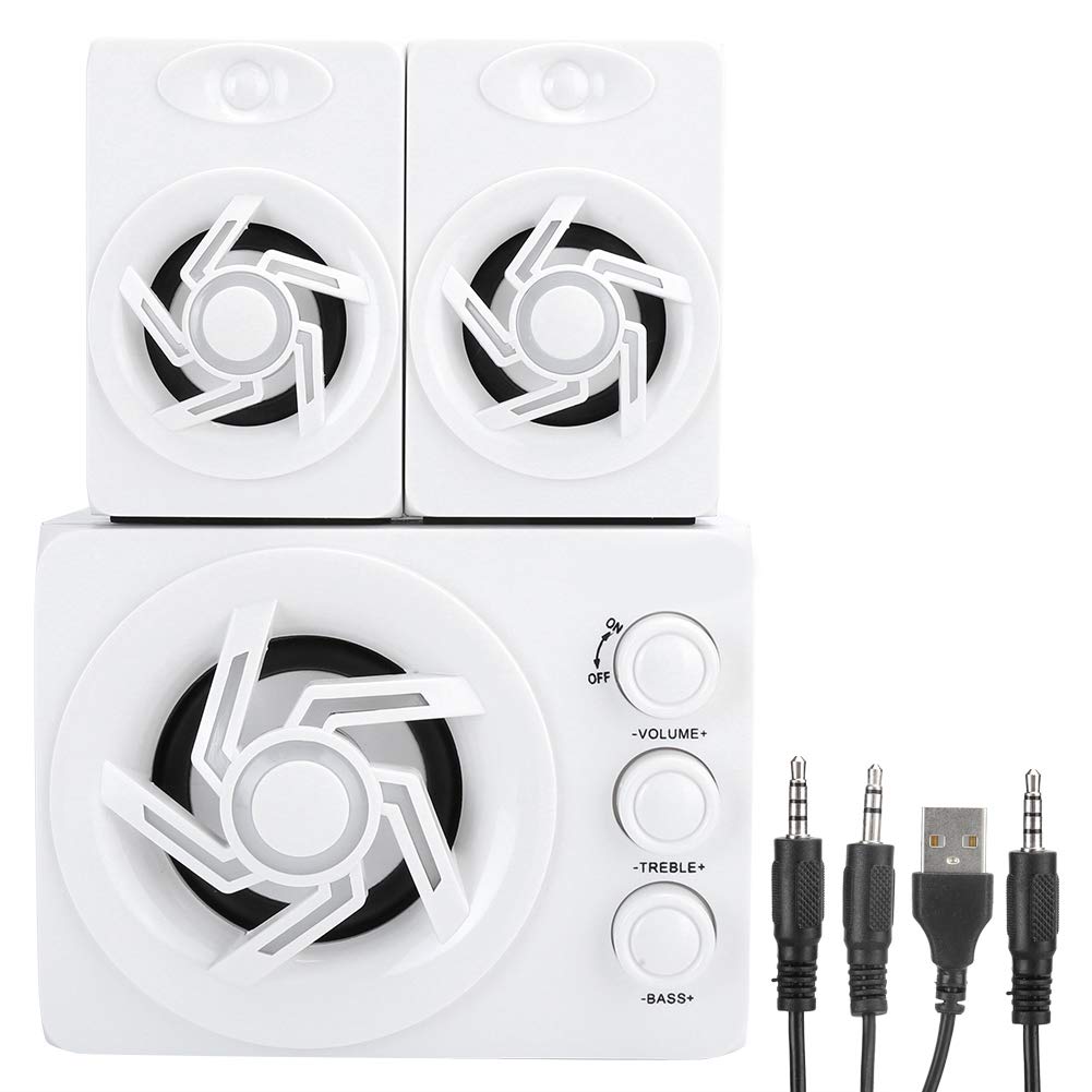 Richer-R USB Desktop Speakers, Desktop Sound Multimedia Home Speakers, Laptop Subwoofer Computer Acc