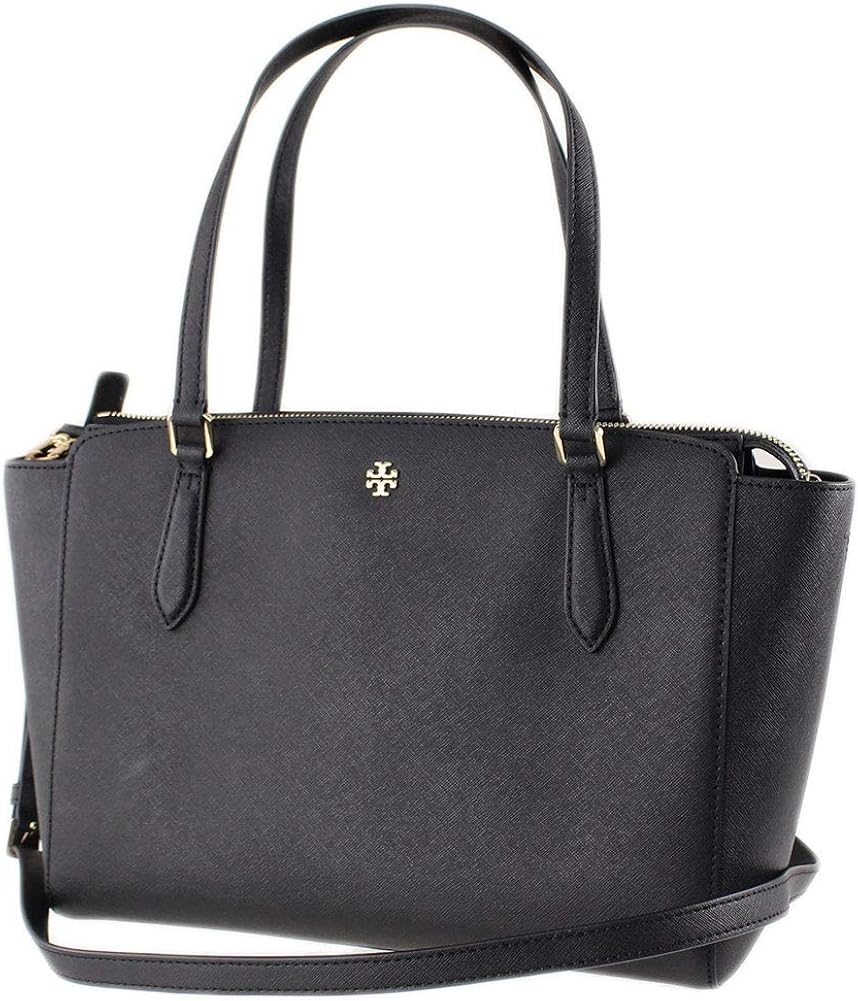 Tory Burch Emerson Small Top Zip Tote Black Shoes