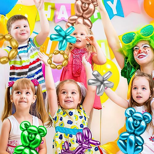 Image of Metallic 260 Balloons - Long Balloons for Arch & Animals, Mix Colors, Kit Includes 50pcs