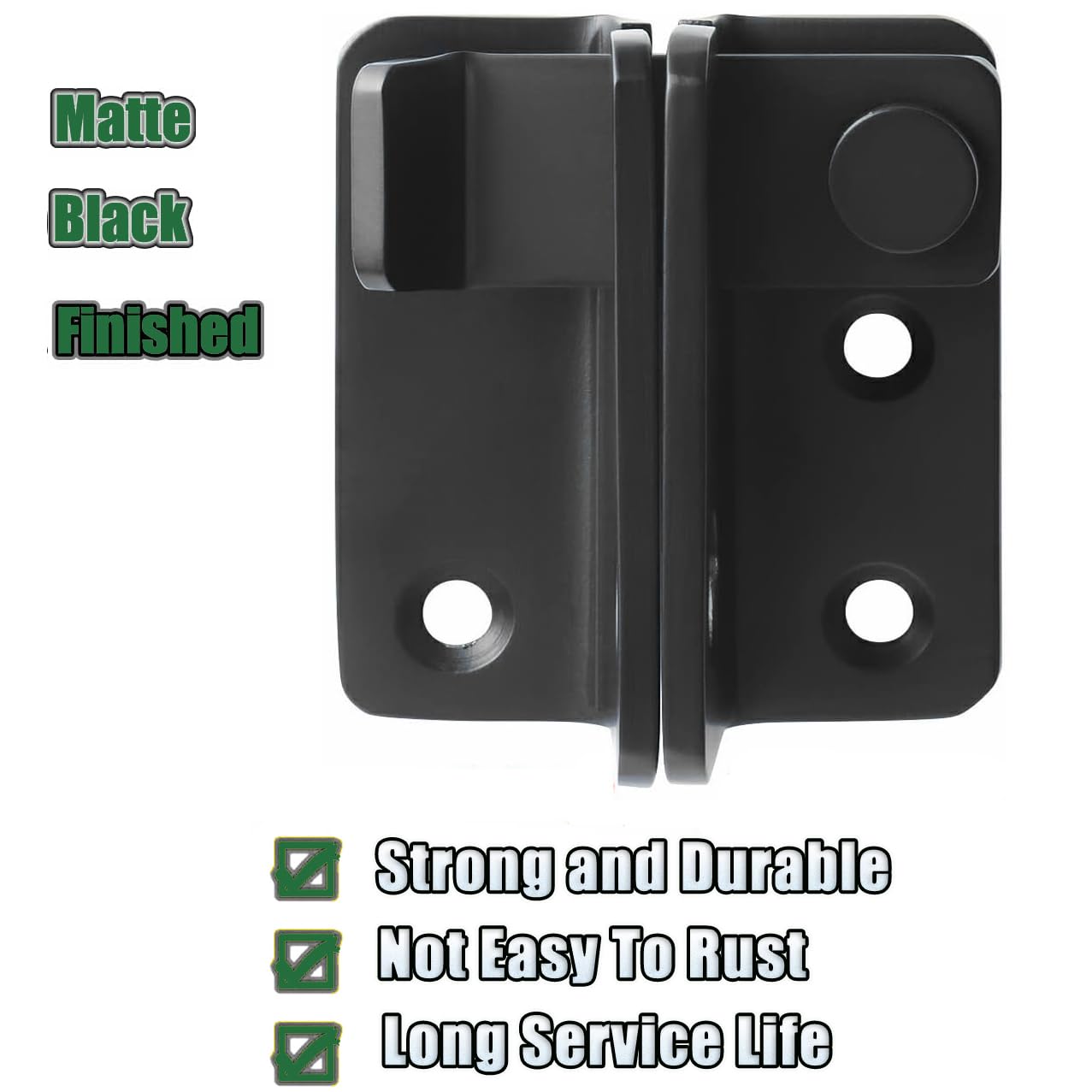ZiYuya Flip Latch Gate Latches Slide Bolt Latch Safety Door Lock Catch for Barn Cabinet Garden Bathroom Garage Window Sliding Door Shed Lock (Black - Image 3