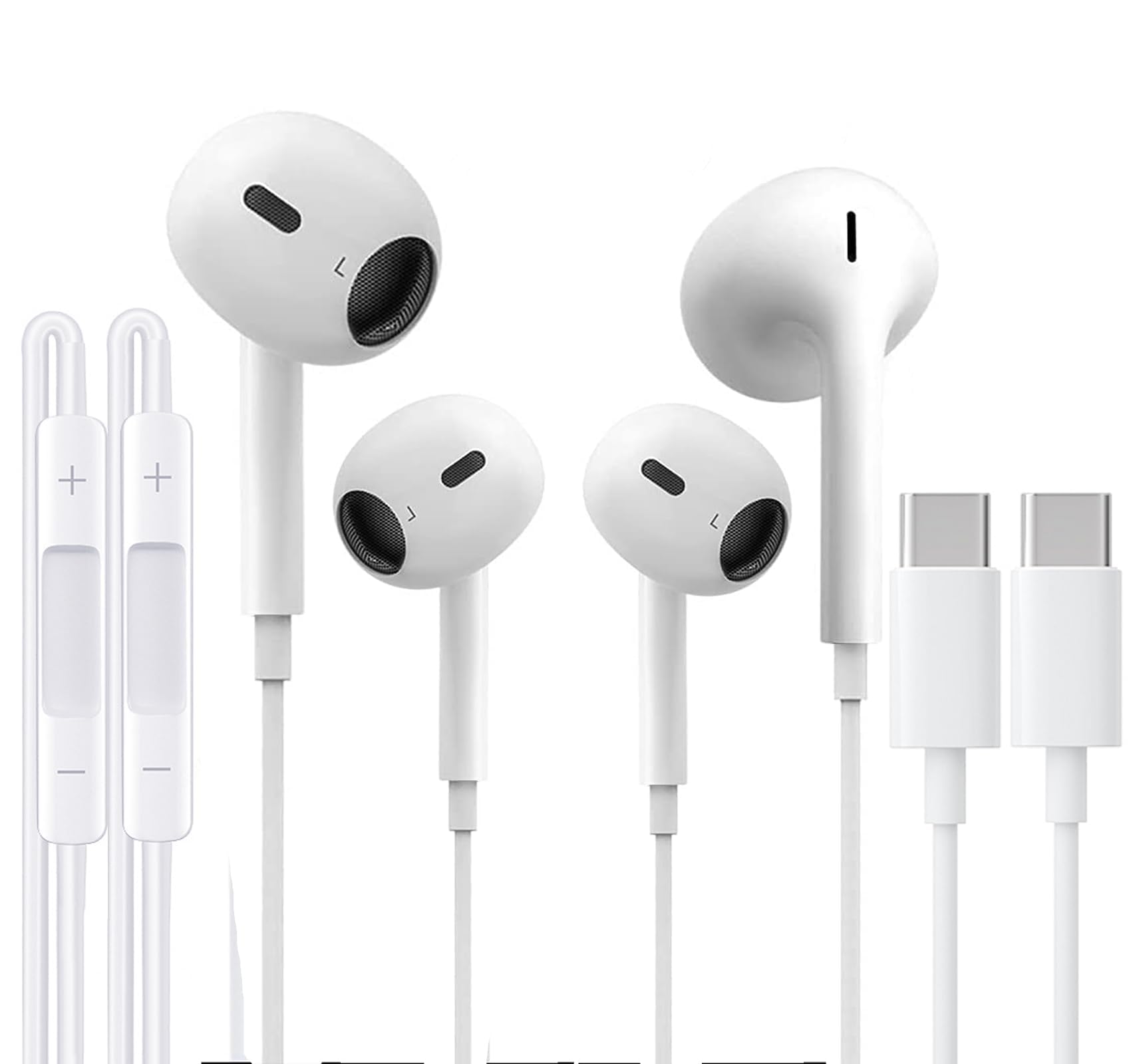 iPhone Kopfhörer mit Kabel [MFi zertifiziert]iPhone Kabel Kopfhörer/HiFi Stereo Ohrhörer mit Lightning (eingebautes Mikrofon und Lautstärkeregler) mit iPhone 14/13/12/11/SE/X/7 Unterstützt alle iOS