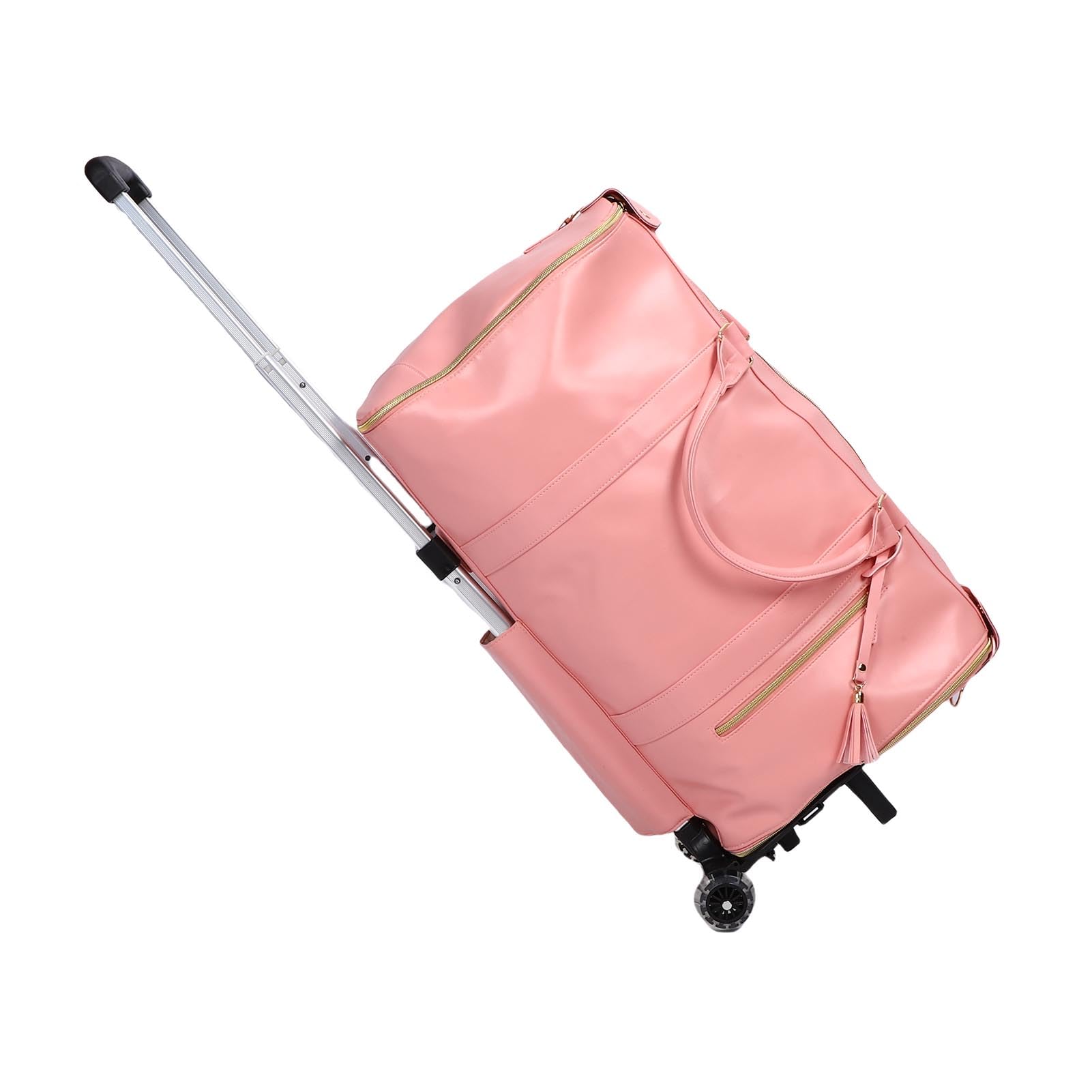 VBESTLIFE Borsa da Viaggio in Morbida Pelle di Grande capacità con Manico Staccabile Borsa Porta Abiti Impermeabile da 40 Litri per Viaggi di Fine Settimana, Design Pieghevole Salvaspazio, Tessuto