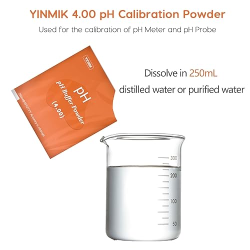 Miniatura 5 de YINMIK Paquete de 15 polvos de calibración de pH, 5 cada uno para pH 4.00, pH 7.00 y pH 10.01 polvo tampón de calibración, paquetes de calibración