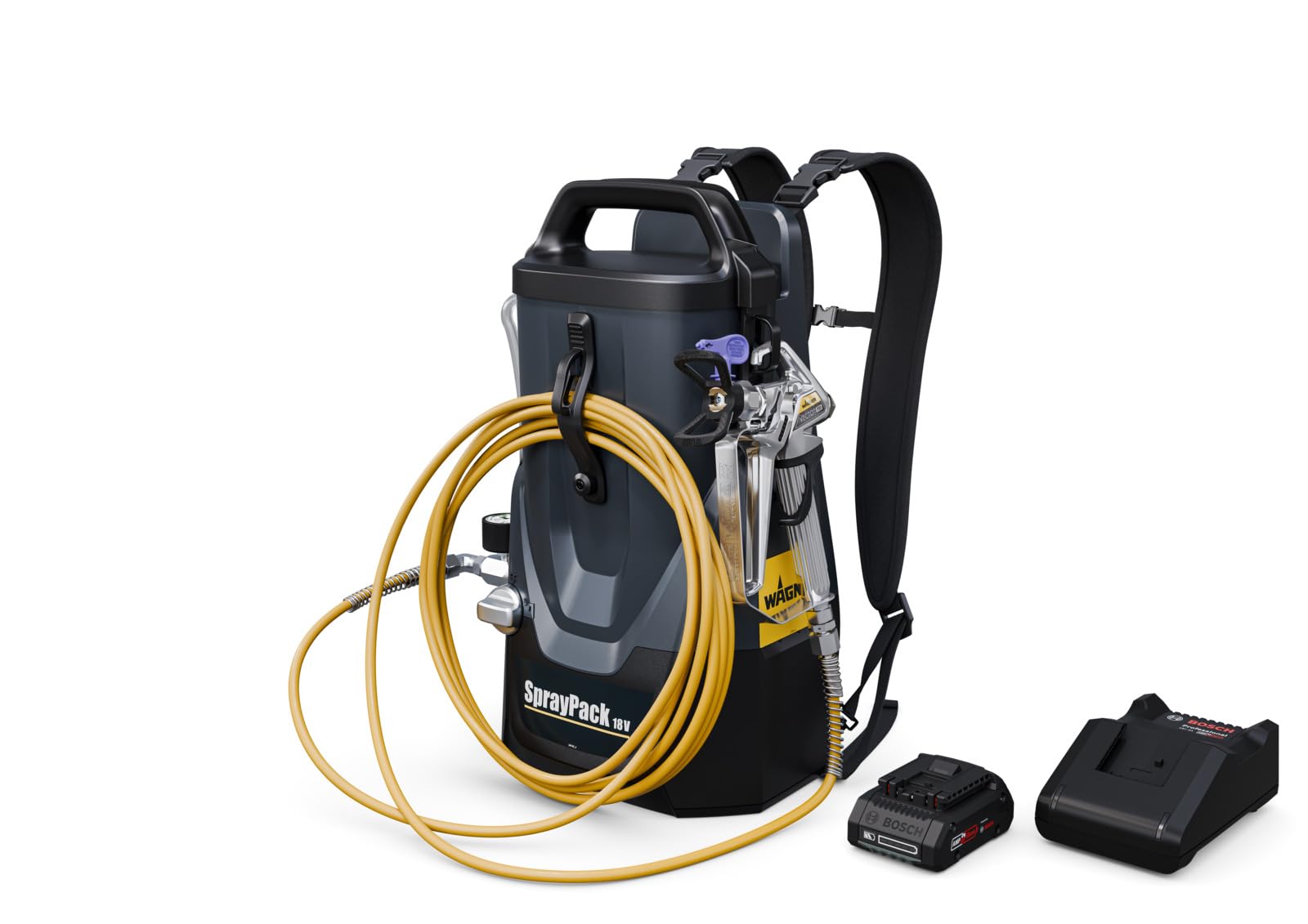 WAGNER Spruzzatore airless ricaricabile SprayPack 18V, lo spruzzatore airless senza fili per finiture perfette *batteria e caricabatterie inclusi*