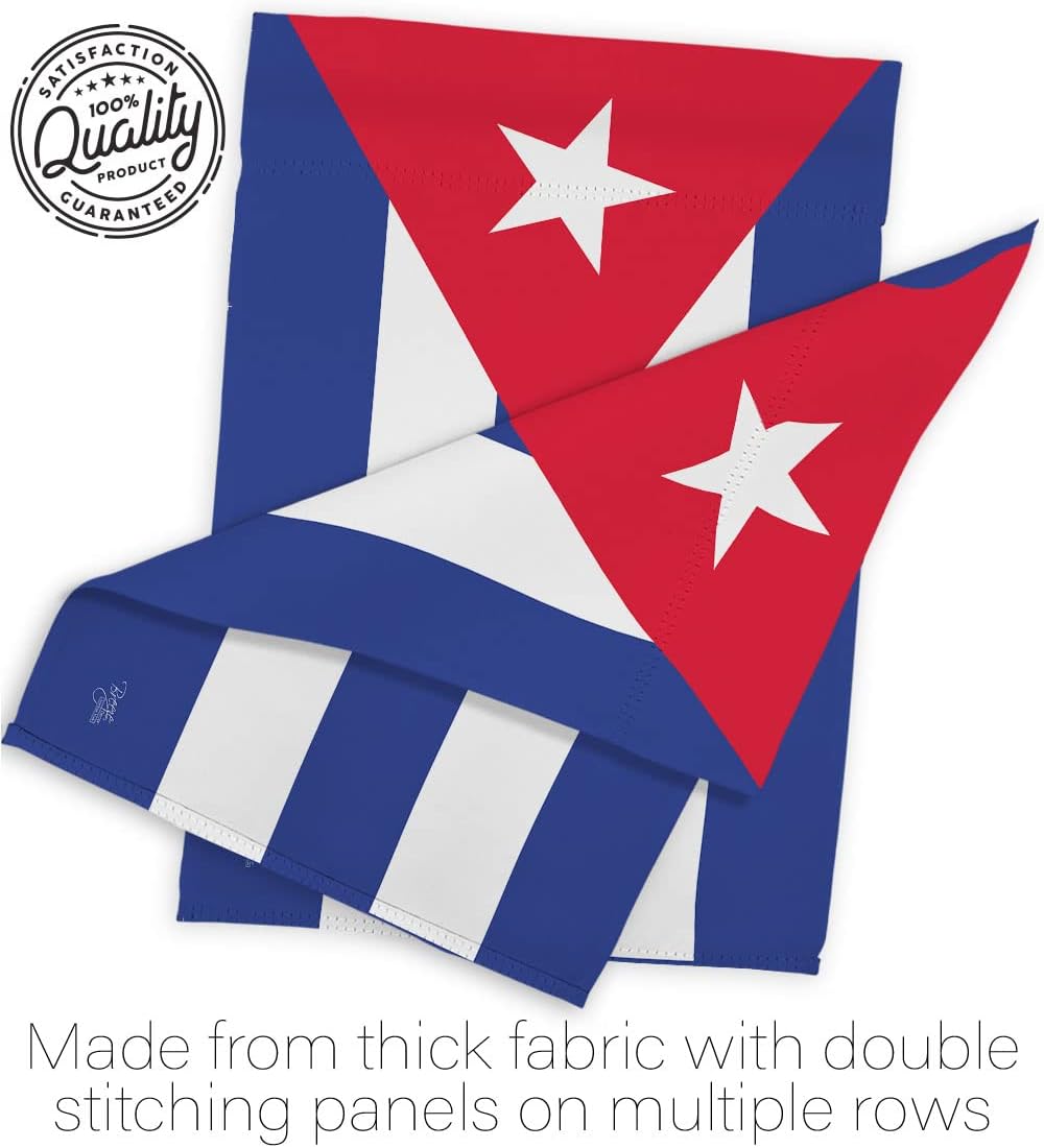 Breeze Decor Cuba Garden Flag - Set with Stand Regional Nationality Nation International World Country Particular Area - House Decoration Banner Small Yard Gift Double-Sided Made in USA 13 X 18.5