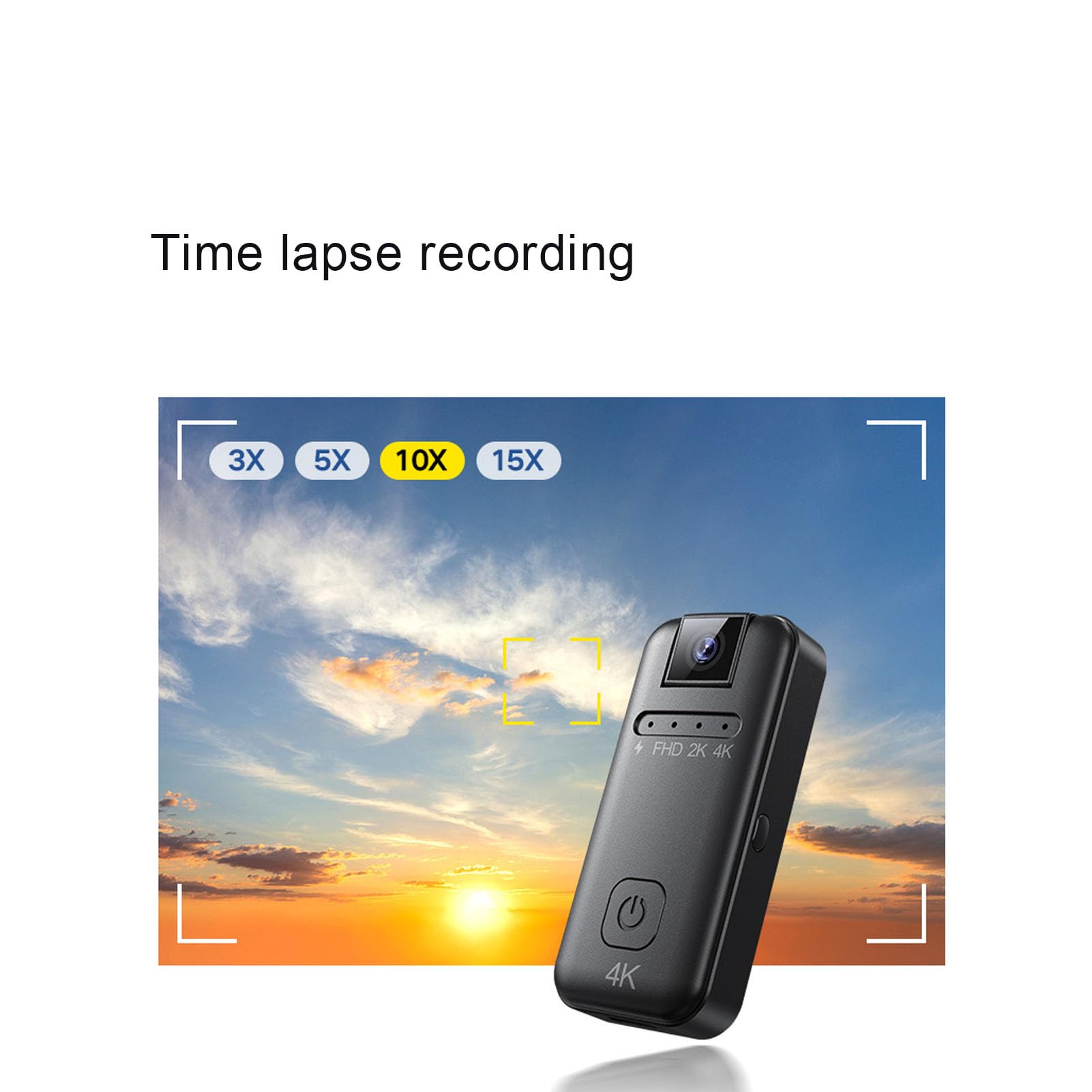 4K Mini Body Camera, Kamera Rozmiaru Kciuka, do Noszenia Kamera Akcji Wideo, 180 ° Rotatable Obiektyw, Nagrywanie Timelapse, do Biegania w Jazdzie na Rowerach Wędkarskich