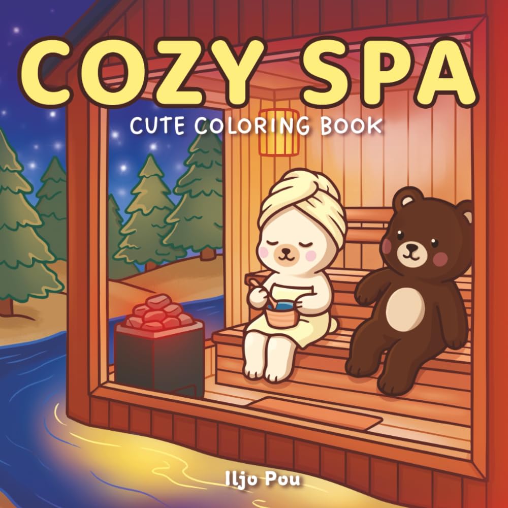 Cozy SPA: Cute Animal Coloring Book for Adults with Adorable Relaxing Scenes