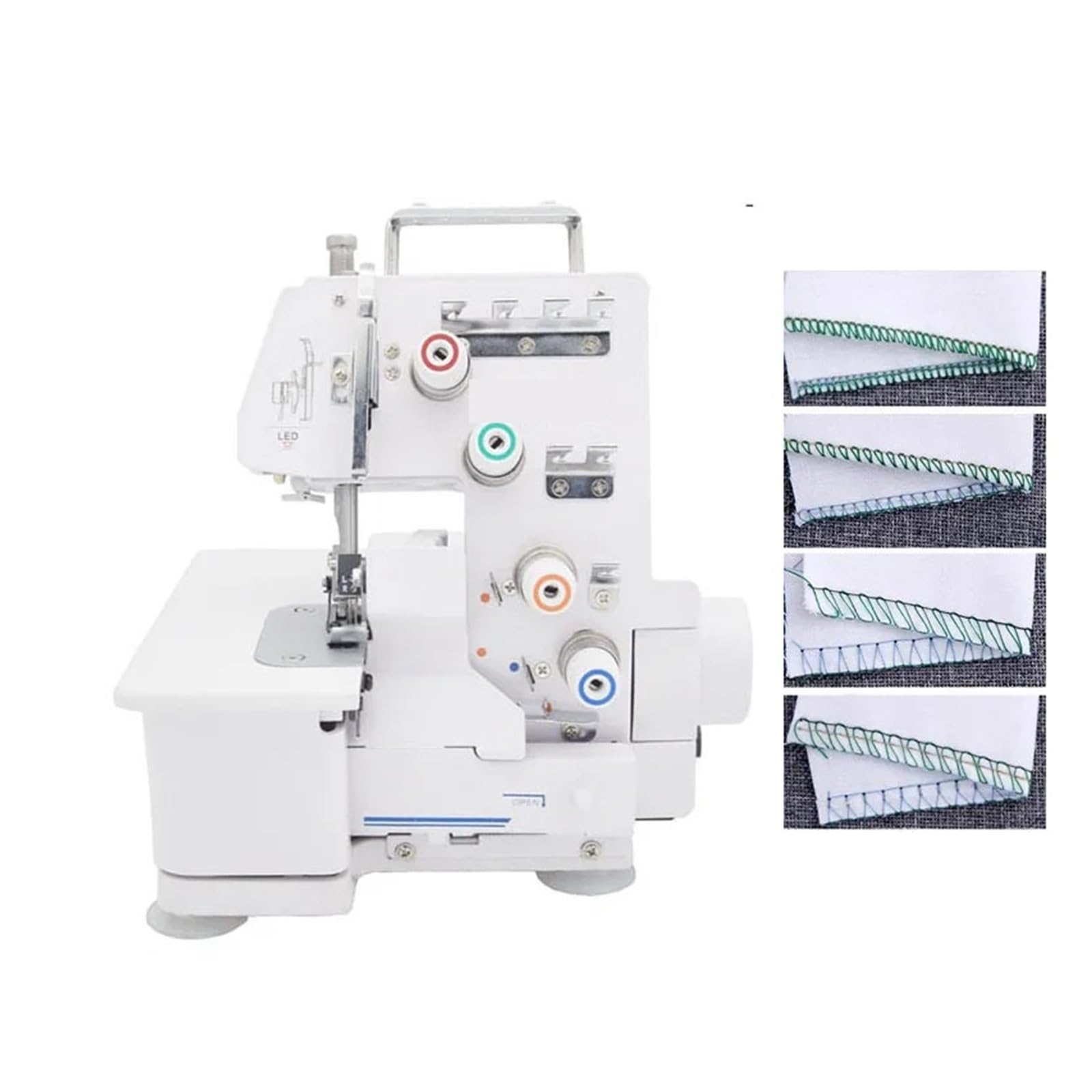 Máquina de Coser overlock de Cuatro líneas, portátil, eléctrica, Potente, silenciosa y Estable.,Type C