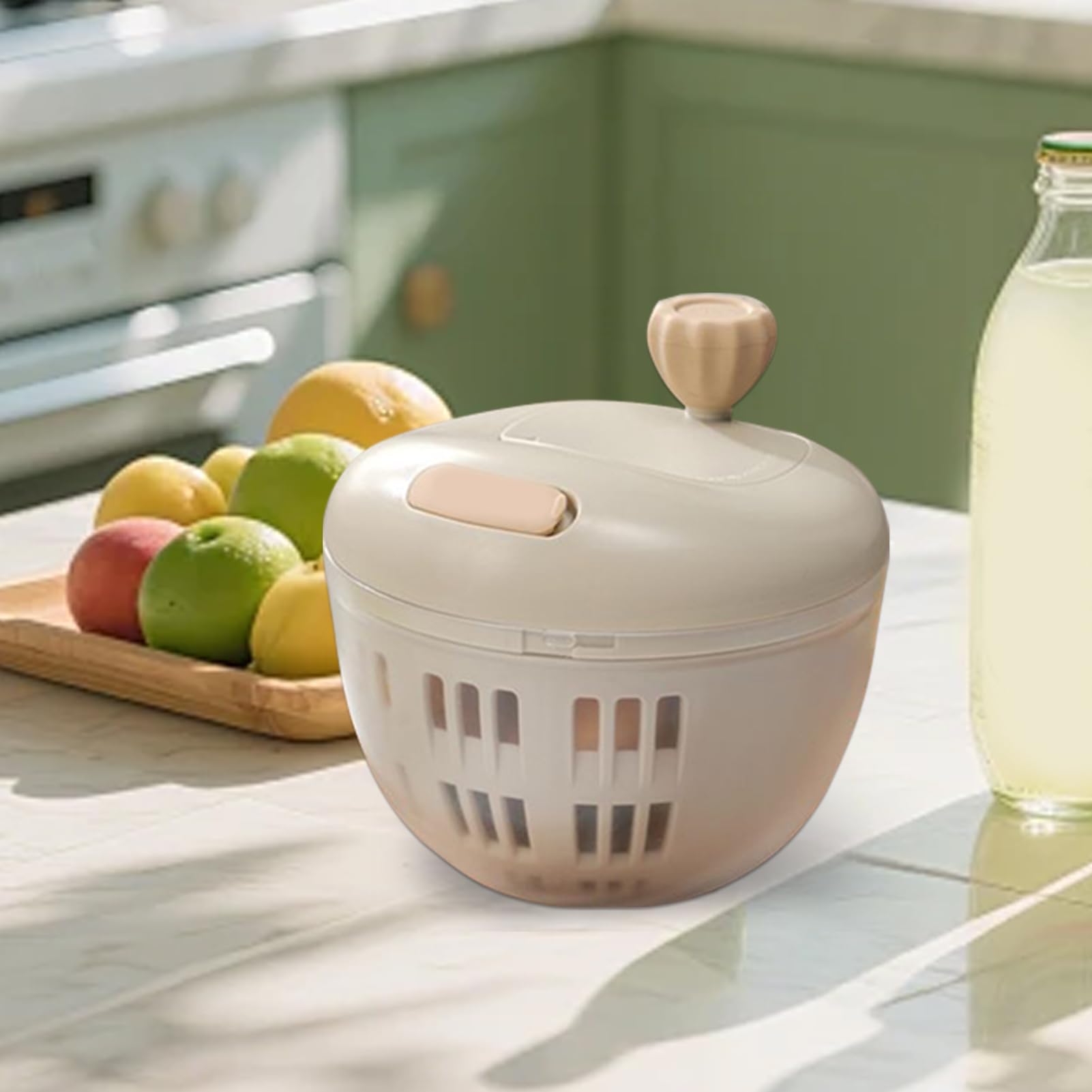 essoreuse à salade, Lave-vaisselle 800 ml, évier à fond antidérapant avec passoire intégrée for la cuisine, les activités de plein air, le camping et pique-niques(Gray)