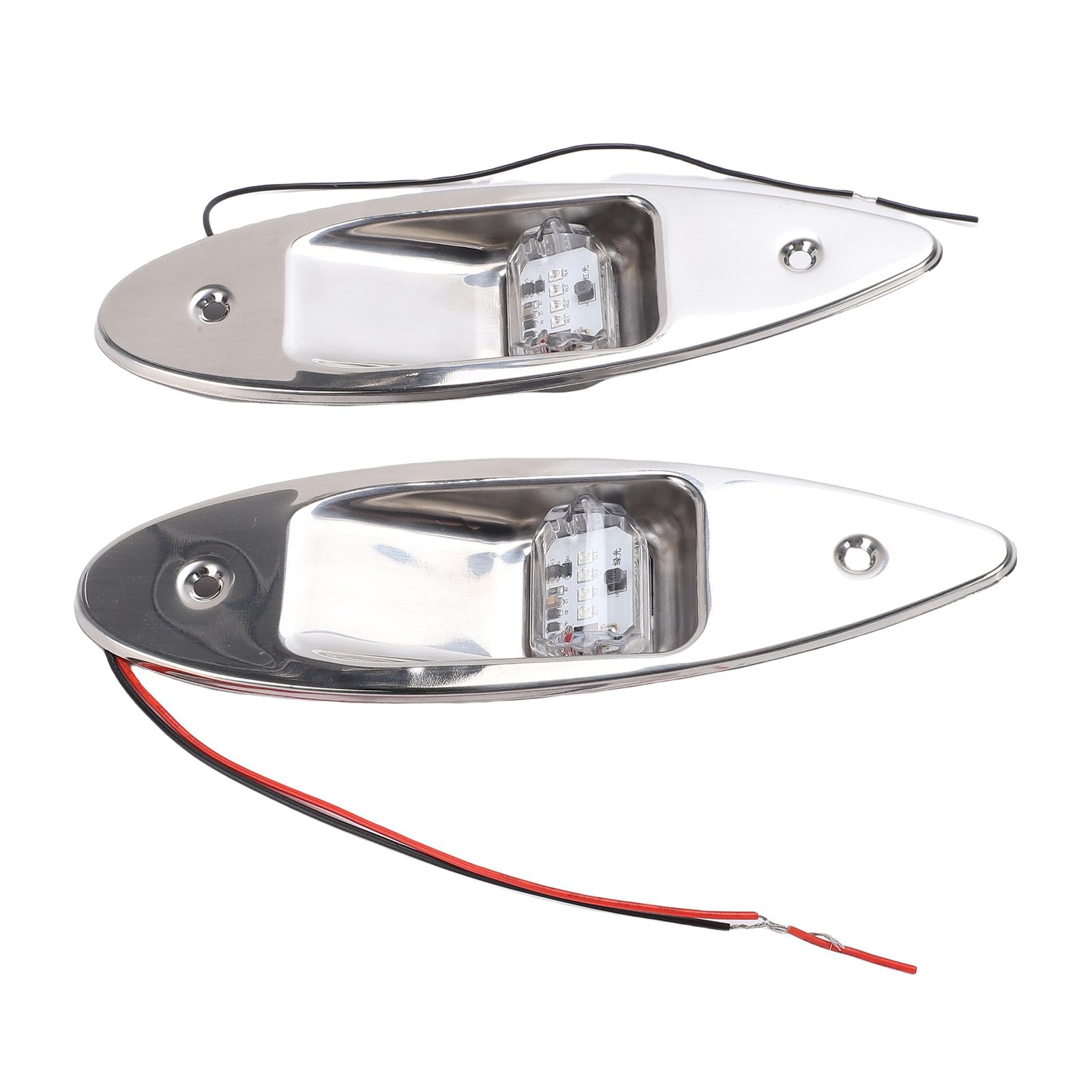 Tbest Luce di navigazione a LED per barca a vela in acciaio inossidabile lucido spia per yacht