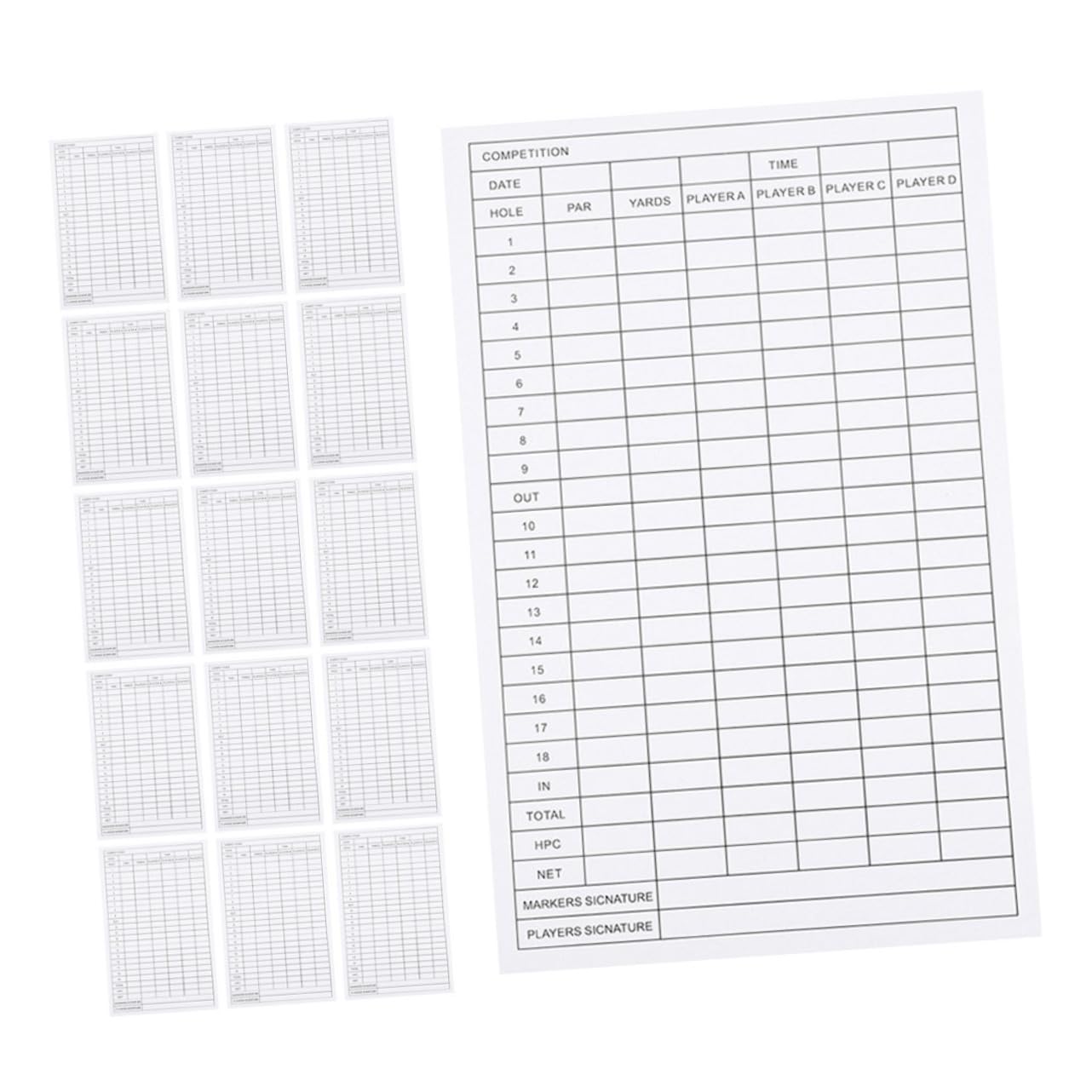 OSOLADY 40Pcs Golf Score Durable Coated Paper Scorecards for Accurate Scorekeeping Any Weather Stylish Portable Golf Accessories for Enthusiasts