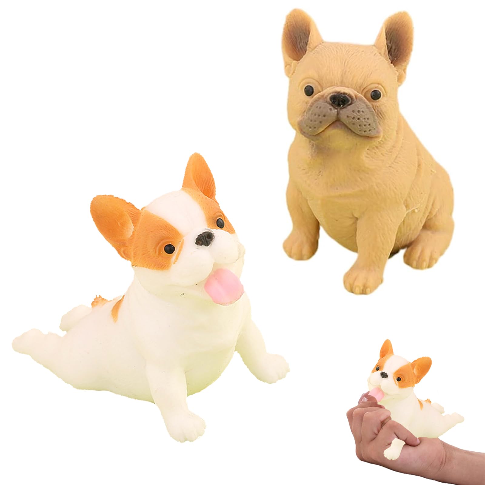 2 PCS Taba Squishy, Fufu Squishy, Stress Relief Toys, Soft Mini Dogstoy, Sensory Fidget Toys, Cute Squeeze Toys Party Bag Fillers for Children and Adults to Relieve Stress and Relax