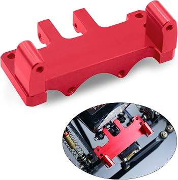 OGRC Aluminum Adjustable SCX24 Servo Mount Servo Mount Bracket | Fits All Series SCX24, Lightweight Brass Servo Mount, Red