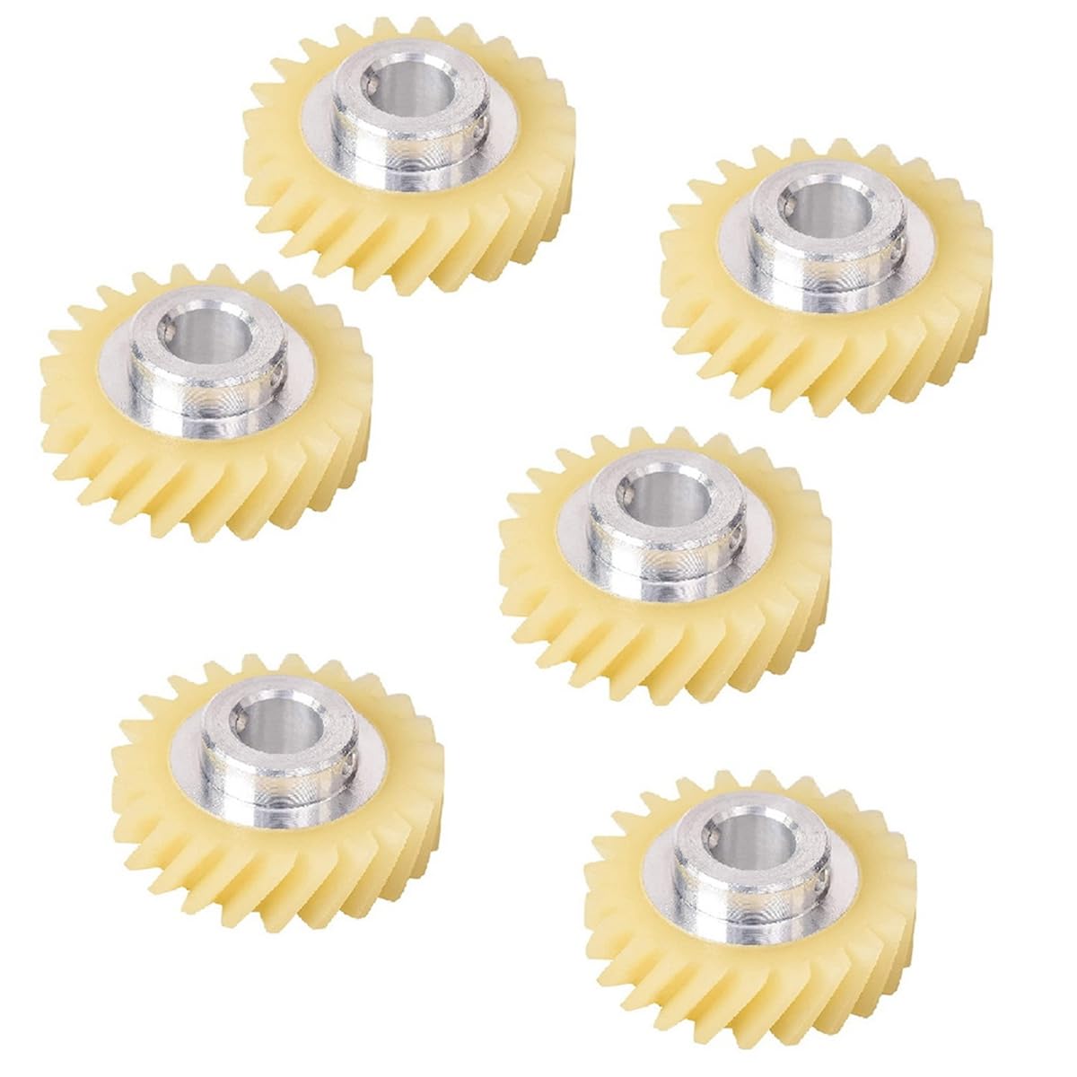 ABKR 6 Pezzi W10112253 Ingranaggio a Vite Senza fine for Mixer, Pezzo di Ricambio, Adatto for Mixer Kitchenaid, Whirlpool e Kitchenaid.