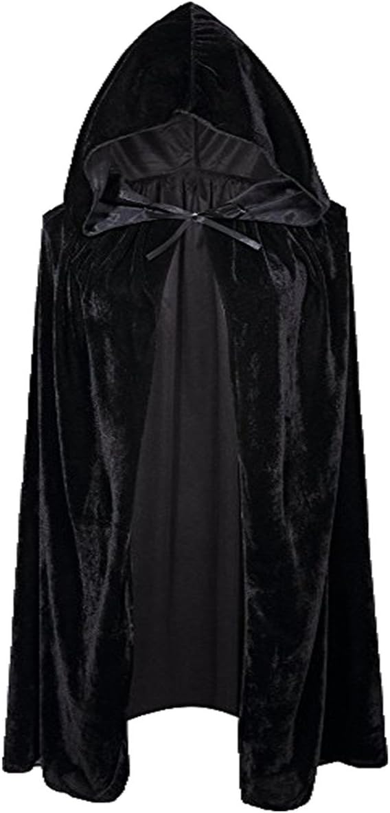 Unisex Kids Child Cloak Velvet Vampire Hooded Cloak Cosplay Fancy Costume Robe for Halloween Cosplay