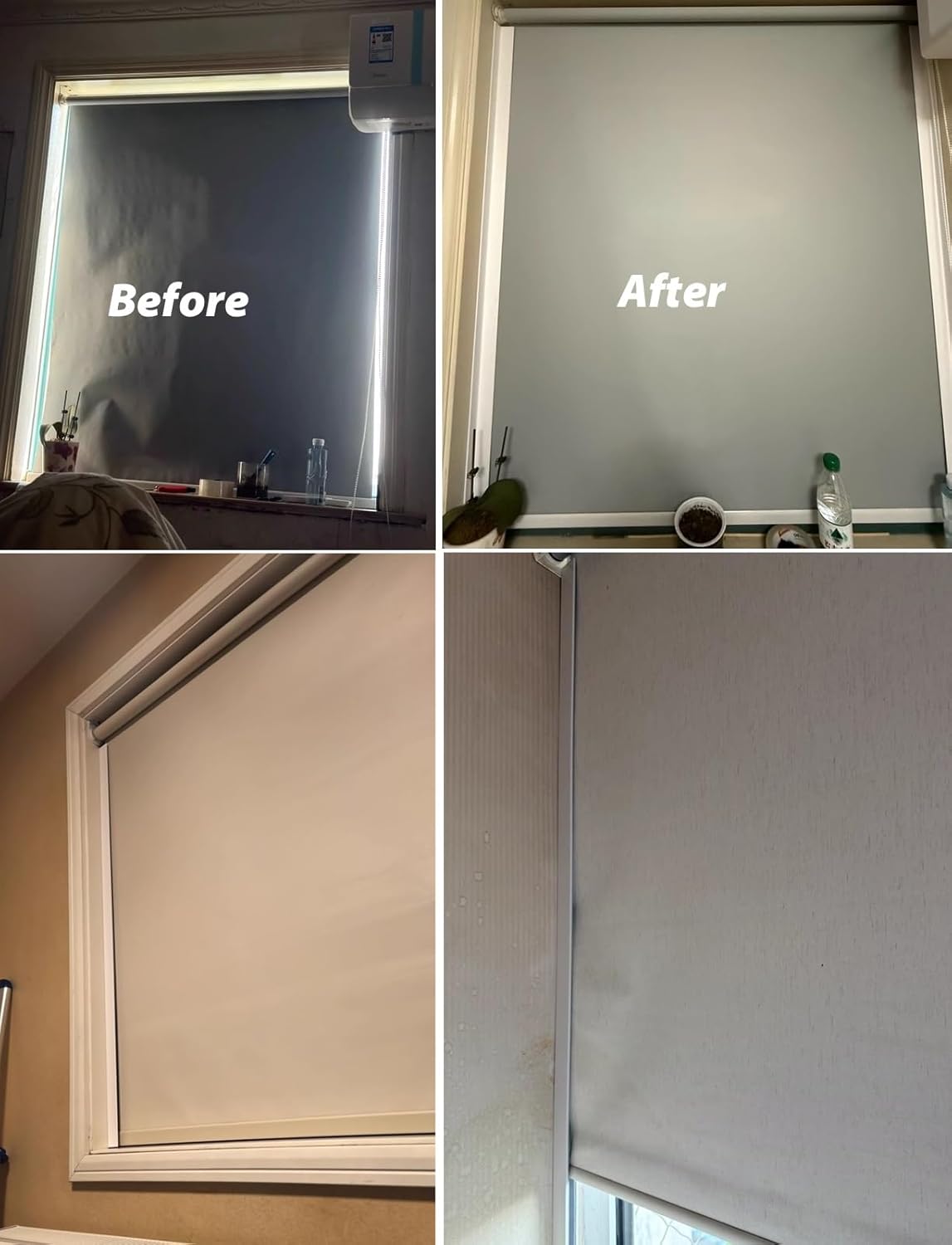 Aluminium Blackout Light Blockers with End Caps, Cuttable Window Shades, Light Blocking Panels for Blinds, U-Channel Track Strips, 24in/61cm, Perfect for Total Darkness