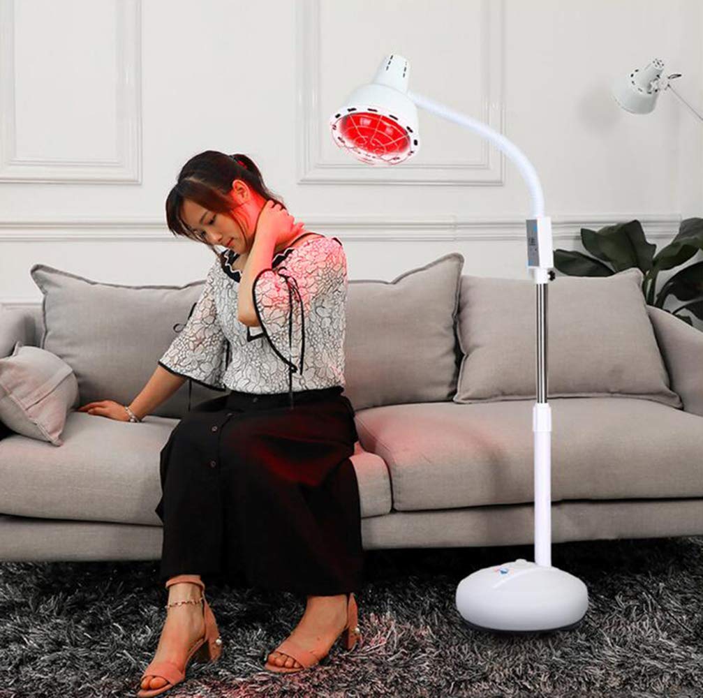 De pie lámpara de Calor por Infrarrojos con inyección de Agua Base Ajustable de Calor y el Brazo Flexible 275W Utiliza para el Alivio del Dolor de Cuerpo Terapia Fisioterapia