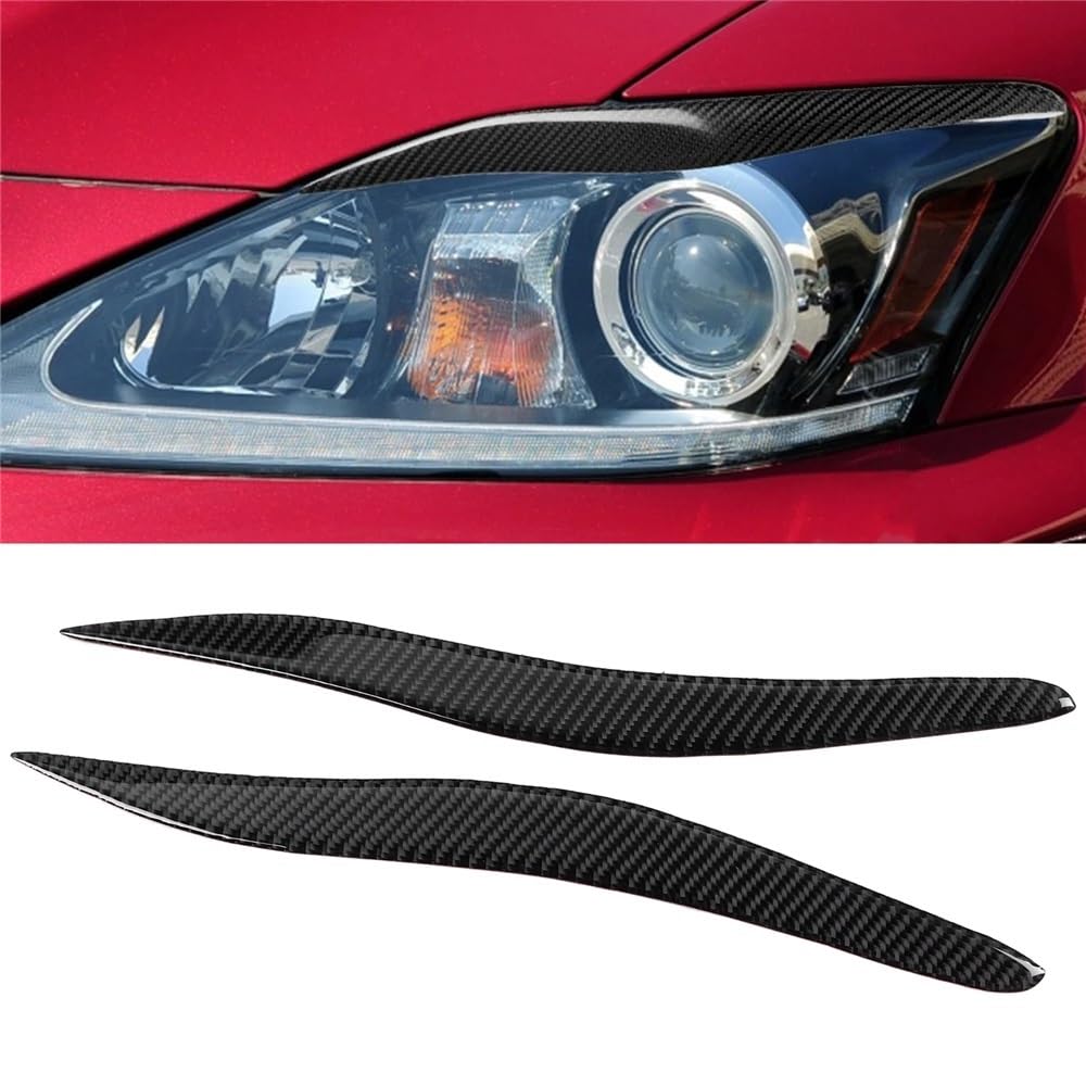 Faros y cejas Tiras de Adorno de cejas Faro de Coche Cejas y párpados Etiqueta de cubierta Etiqueta adecuada para Lexus para IS250 para IS300 2006-2012