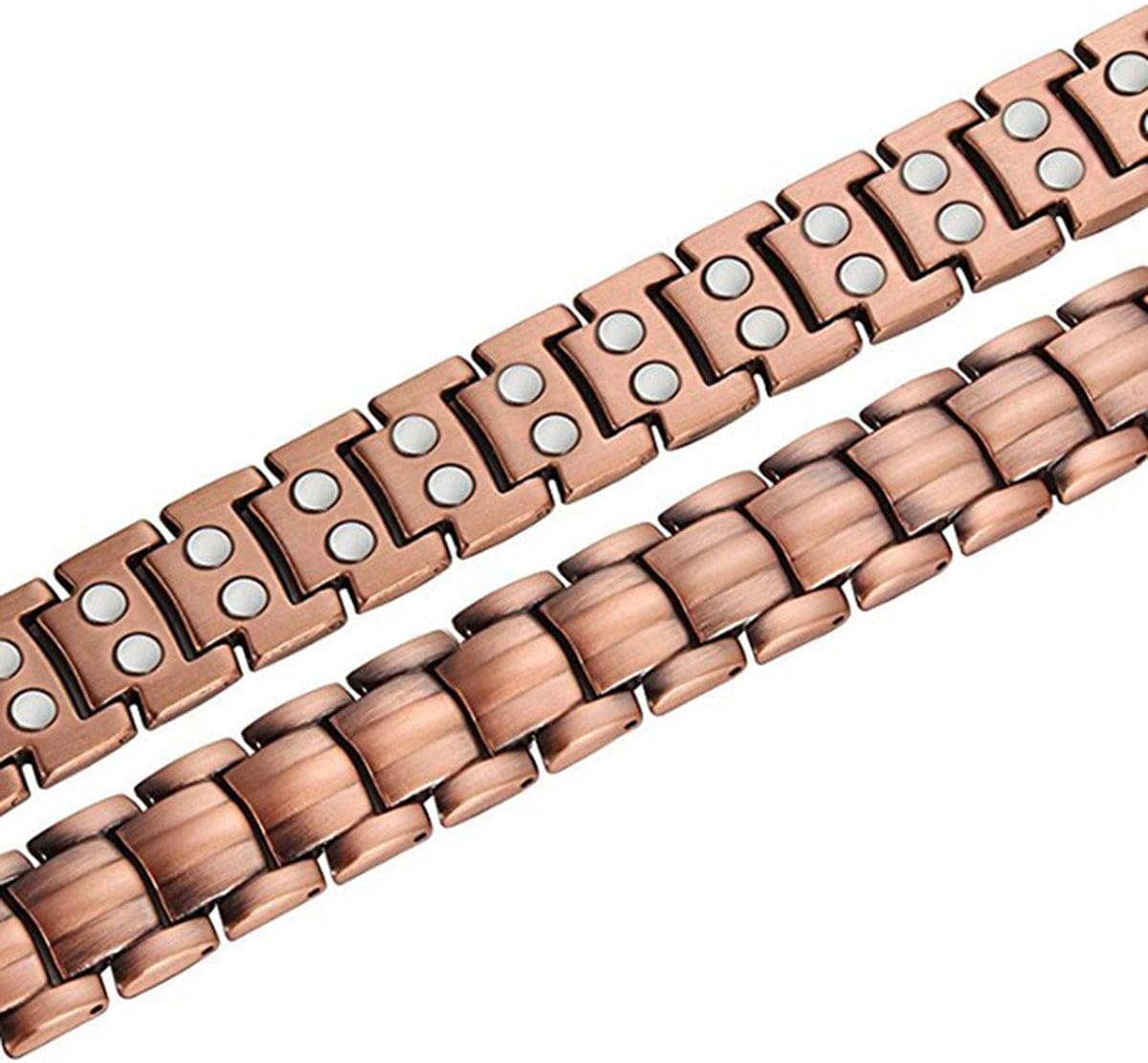 Jeracol Copper Bracelets for Men,Magnetic Wristbands Bracelet with Double Row Strength Magnets,Copper Magnetic Brazaletes with Remove Tool & Jewelry Gift Box - Image 4