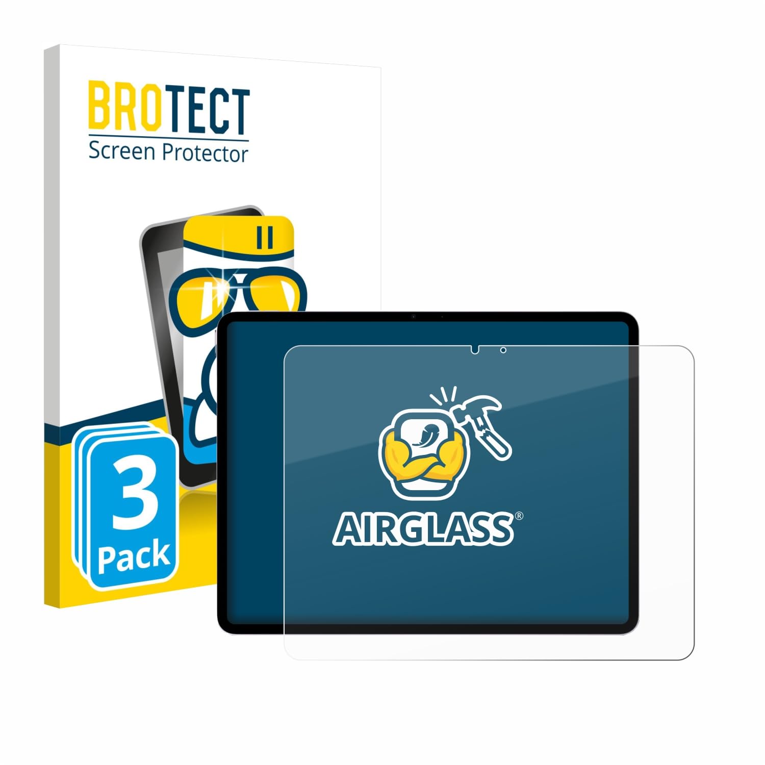 brotect 3 Pezzi Pellicola Vetro per Apple iPad Air 13" M4 2026 | Chiara Protezione Schermo Made in Germany, Durezza 9H Anti-Graffio Glass Screen Protector