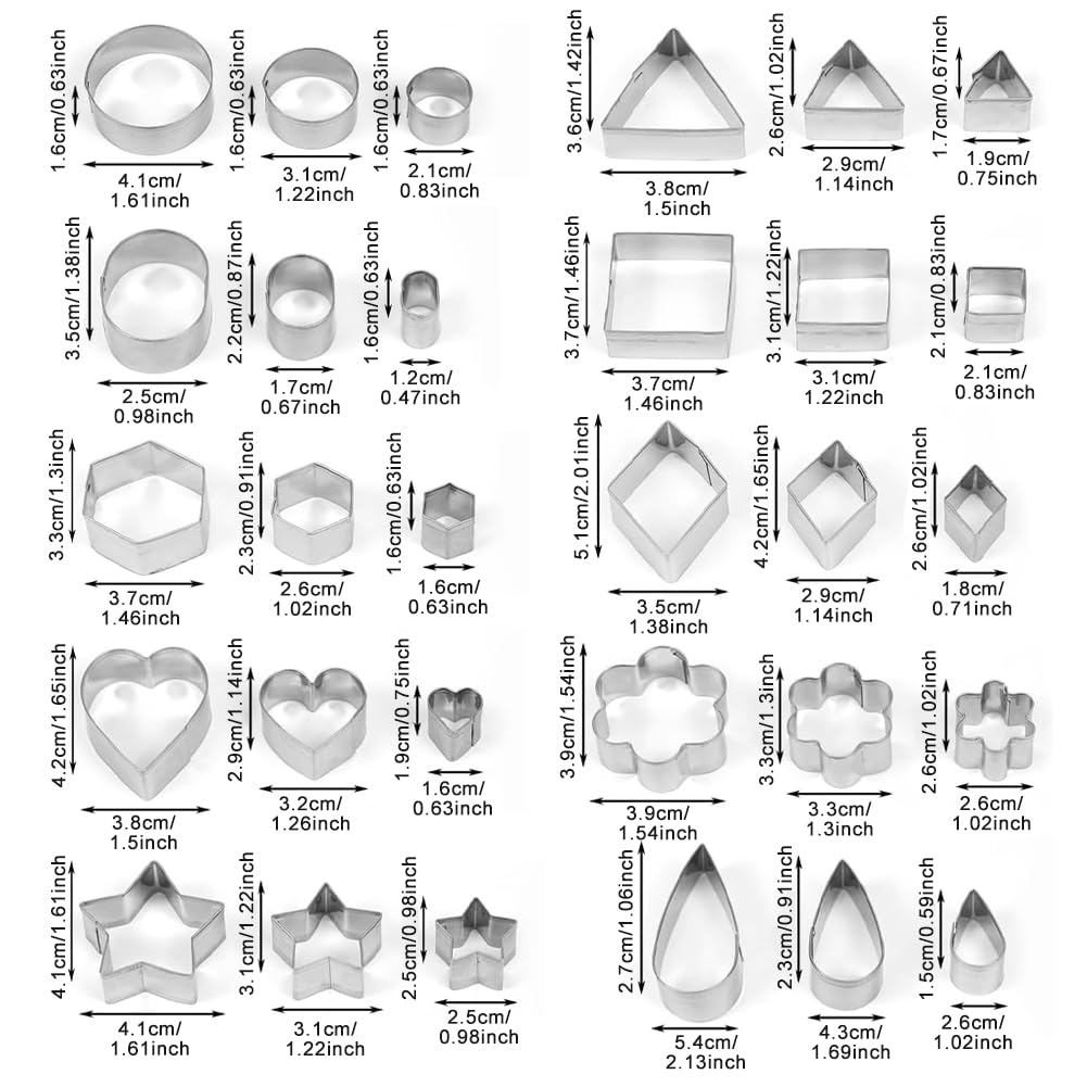 30 Mini Ausstecher-Set – Edelstahl Formen Für Plätzchen, Kekse & Kreativität