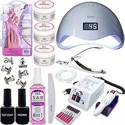 Kit Unha Gel Unhas Fibra Vidro Lixa Cabine Mercedes Promo