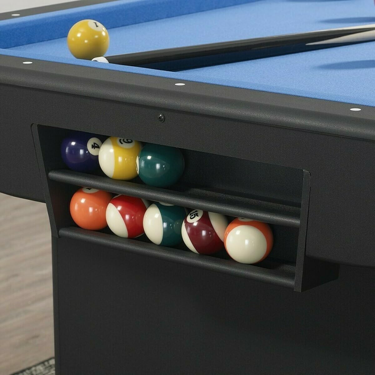 Pegasi Billardtisch 7ft Campione - Billardtisch 7ft - Tischbillard - Zusammenklappbar - Pool Table für Erwachsene - Indoor - Premium Qualität - Schwarz