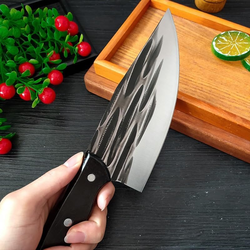 Meat Cleaver,Cleaver Knife Handmade Forged Stainless Steel Kitchen Knives Chinese Knife Meat Cleaver Vegetable Butcher Chopper Knife Kitchen Cutter Tool, LAMAJIGA5844