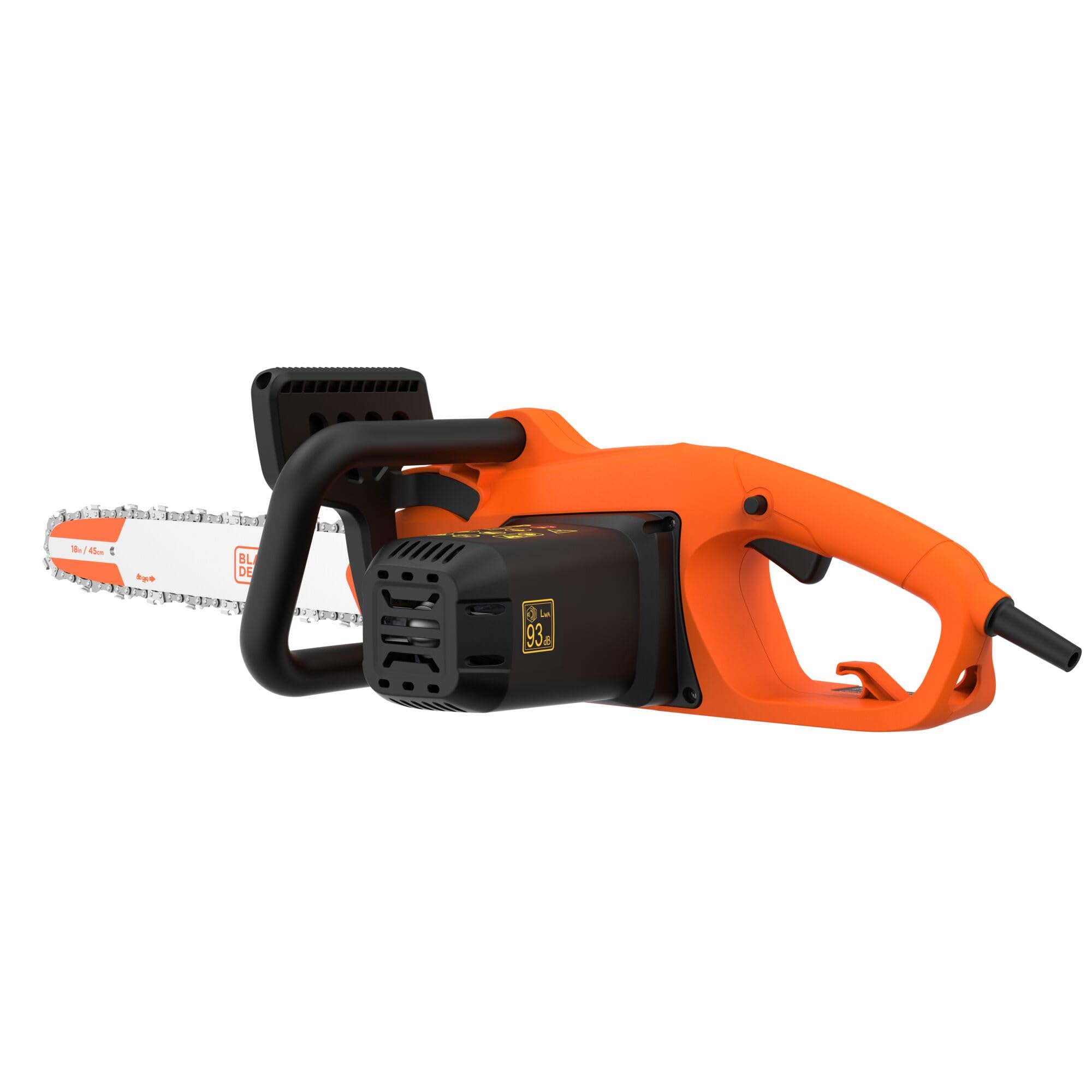 BLACK+DECKER BECS2245-QS Motosierra Eléctrica con Cable 2200 W, Espada de 45 cm, Velocidad de 14.5 m/s, Sistema de Auto-Engrase, Empuñadura Ergonómica y Anti-Vibración, Peso 5.5 kg