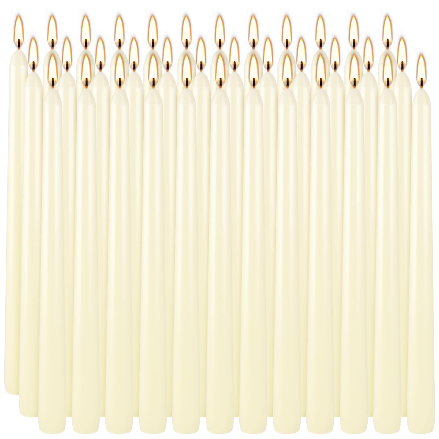 Amazon.com: YOROXRG 36 Pack Ivory White Taper Candles, 7-8 Hours