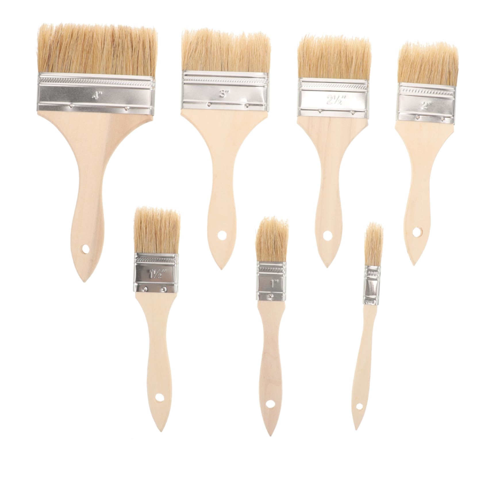 UKCOCO 35piezas Pinceles De Pintura para Acuarela y Acrílico Cepillos De Cerda Natural para Detalles y Acabados Óleo Incluye