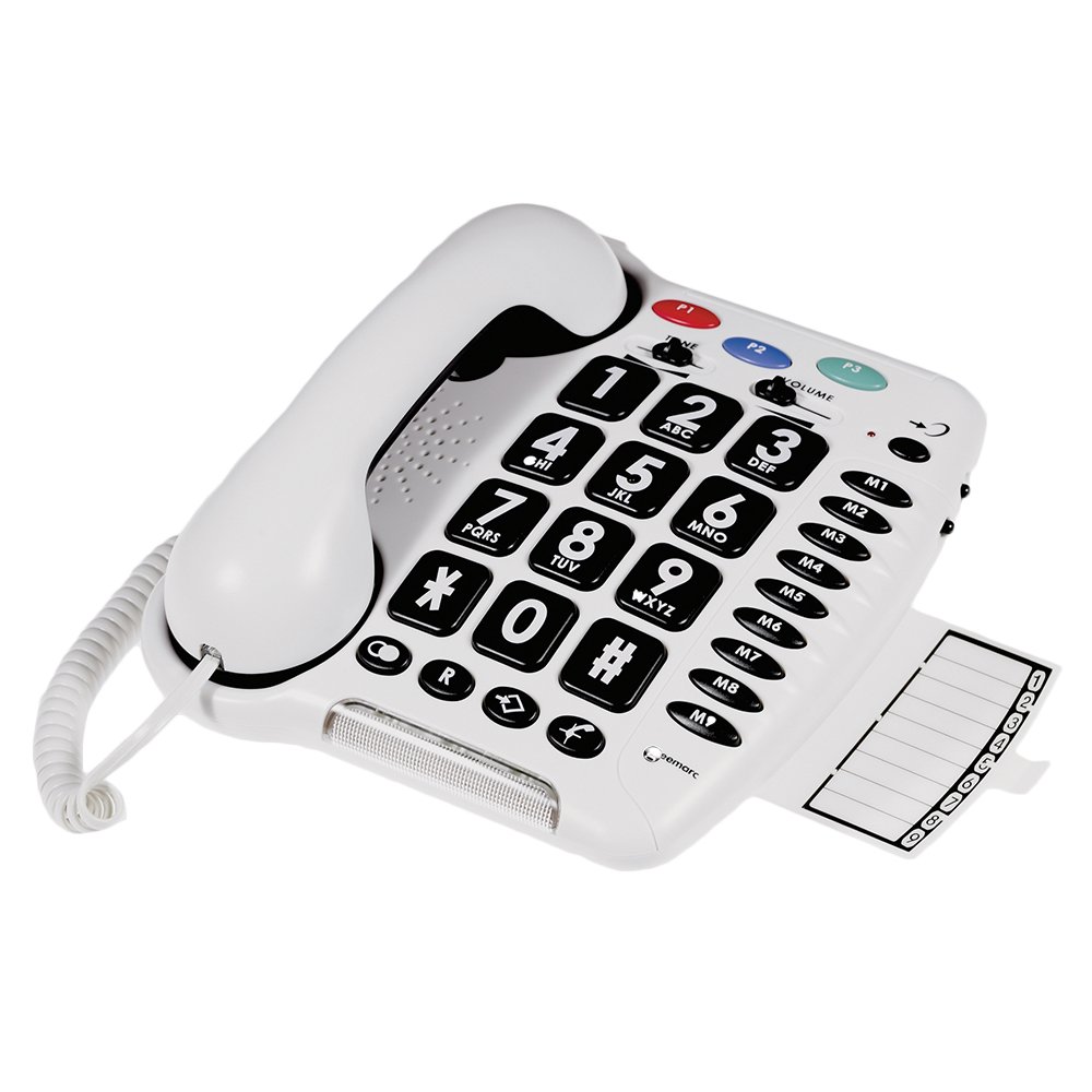 NRS Healthcare Geemarc Big Button Hearing Aid Compatible Telephone