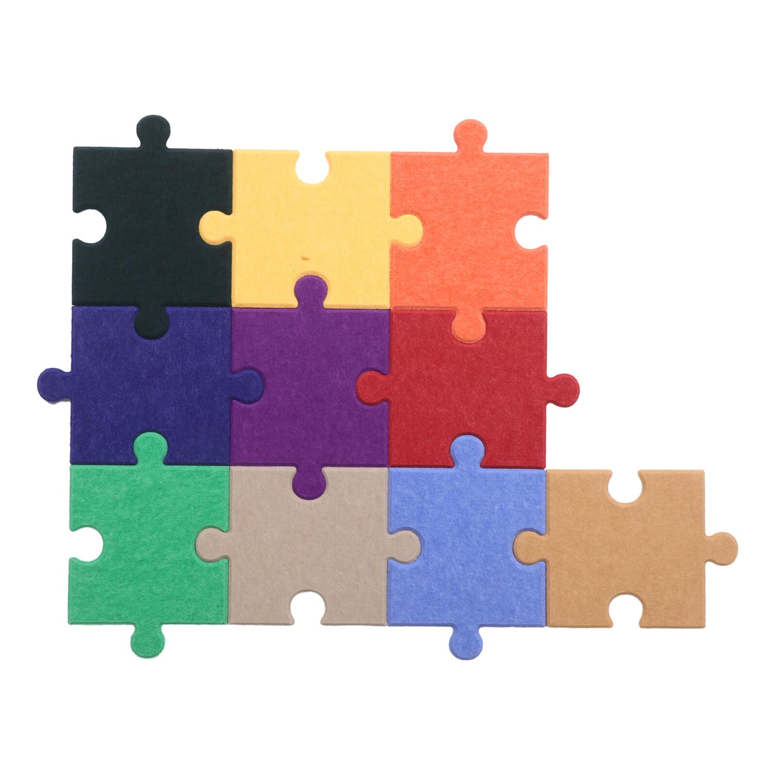 10 Stück Teiliges Selbstklebendes Filz Puzzle wandpaneel Vielseitige Dekoration für Büro Kinderzimmer und Wohnräume Schnell zu Installieren Schützende Wandaufkleber Große