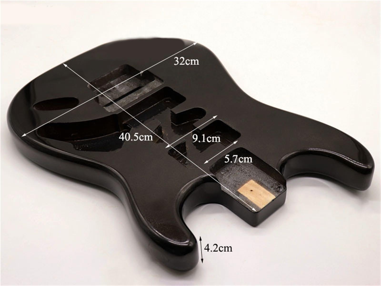 Gitara Elektryczna Z Drewna Ogu Czarna Podwójnie Blokowana Obudowa Zestaw Samodzielnego Montażu Korpusu Gitary