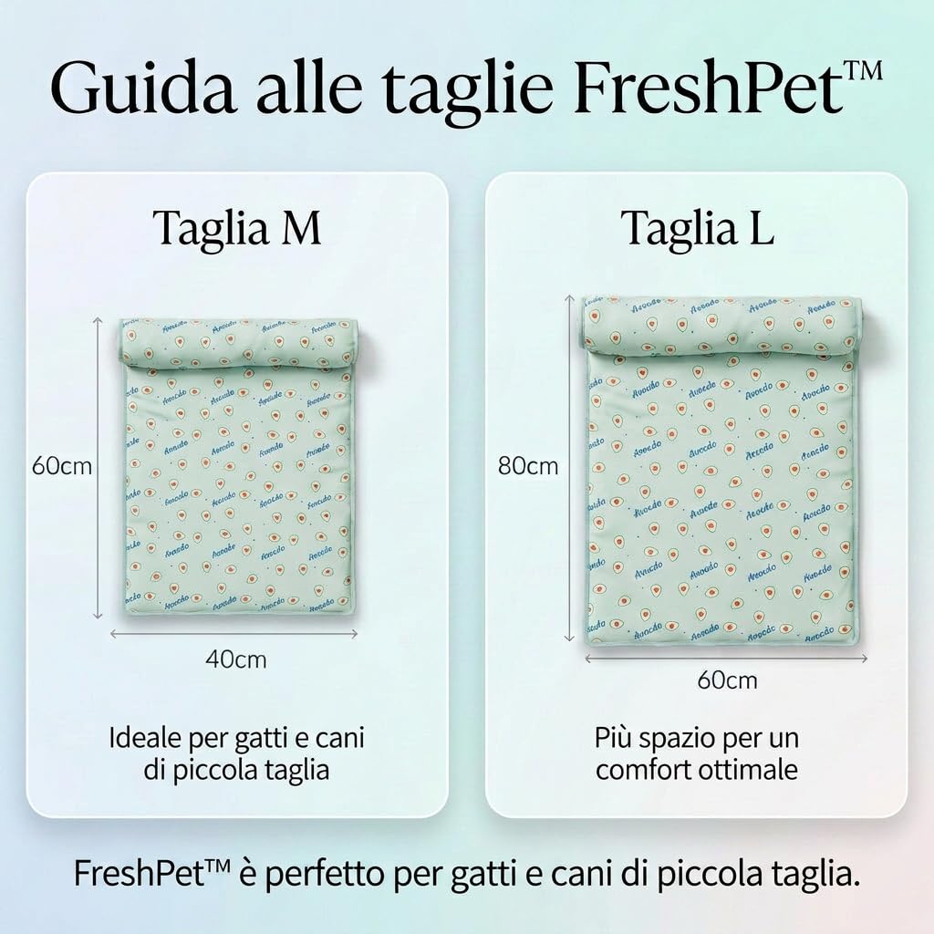 arvento tappetino rinfrescante per gatti, fresco seta ghiaccio M L | tappeto refrigerante cane, materassino auto-raffreddante senza gel fondo antiscivolo lavabile letto estivo traspirante