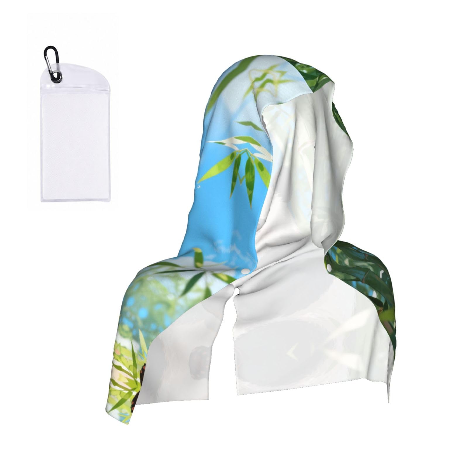CNTDBU Panda Bamboo Pop Cooling Towel Hooded-Instant Chill Neck Cover for Sports, UV Cooling Rag for Running Gym