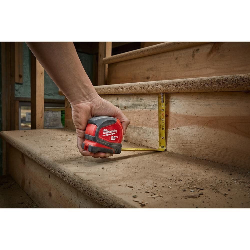 Milwaukee Electric Tool 48-22-6625 25', metro a nastro compatto,