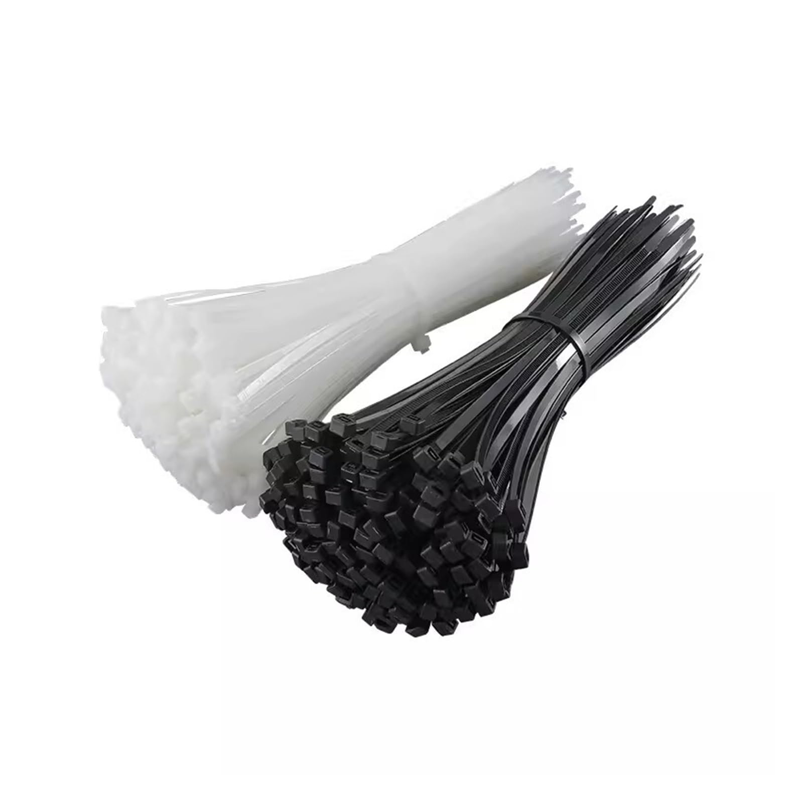 Lazo de nailon de plástico autoblocante, envolturas con cremallera(Black,5x200mm)