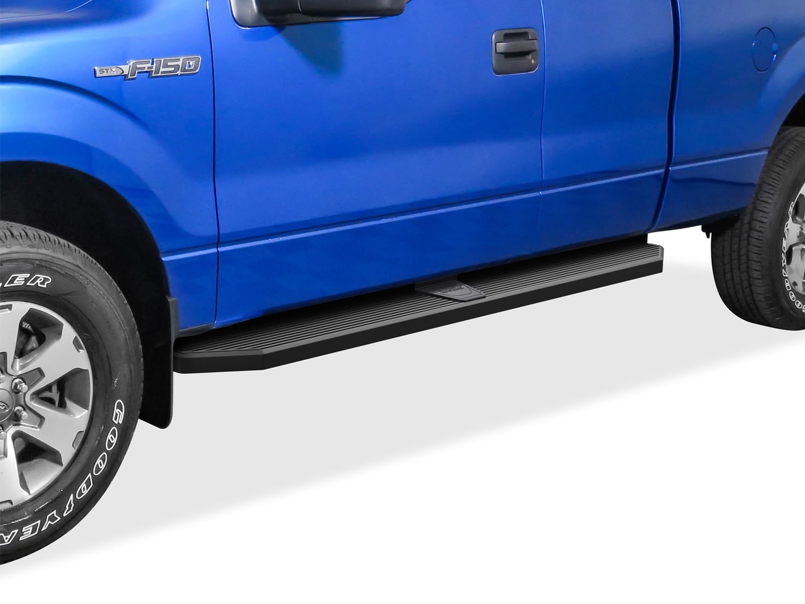 APS 6-inch (Black Powder Coated Flat Style) Running Boards Nerf Bars Side Steps Compatible with Ford F150 2004-2014 Super Cab (Exclude Heritage Edition)