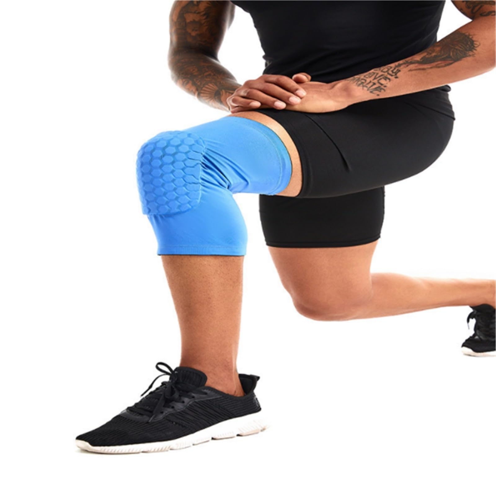 Ginocchiera Un Paio di Ginocchiere for Calcio, Corsa con A Compressione E Tutori for Le Gambe Supporto Ginocchio(Rot,XXL)