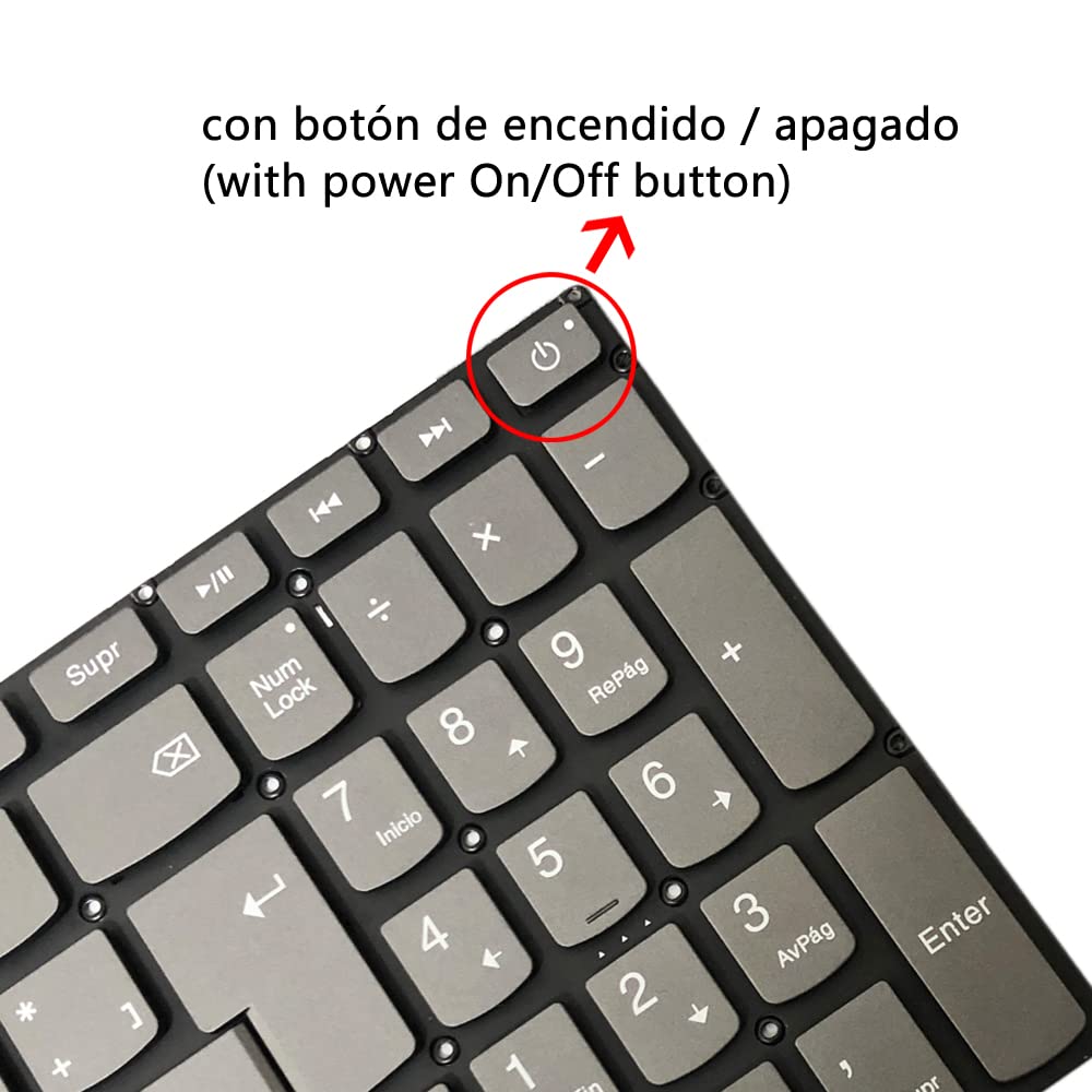 ZAHARA Teclado Español para Lenovo Ideapad 32015ABR 32015AST 32017IKB 32017ISK 13015AST 13015IKB L34015 L34017 PC5CPBSP Teclado retroiluminado