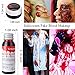 Yeweian Liquid Latex SFX Makeup Kit, 2.1Oz Latex Liquid with Coagulated Fake Blood Gel, Squirt Blood and Stipple Sponge, Halloween Monster Zombie Clown Makeup for Scald Burn Scar Wound,Cut,Skin Decay
