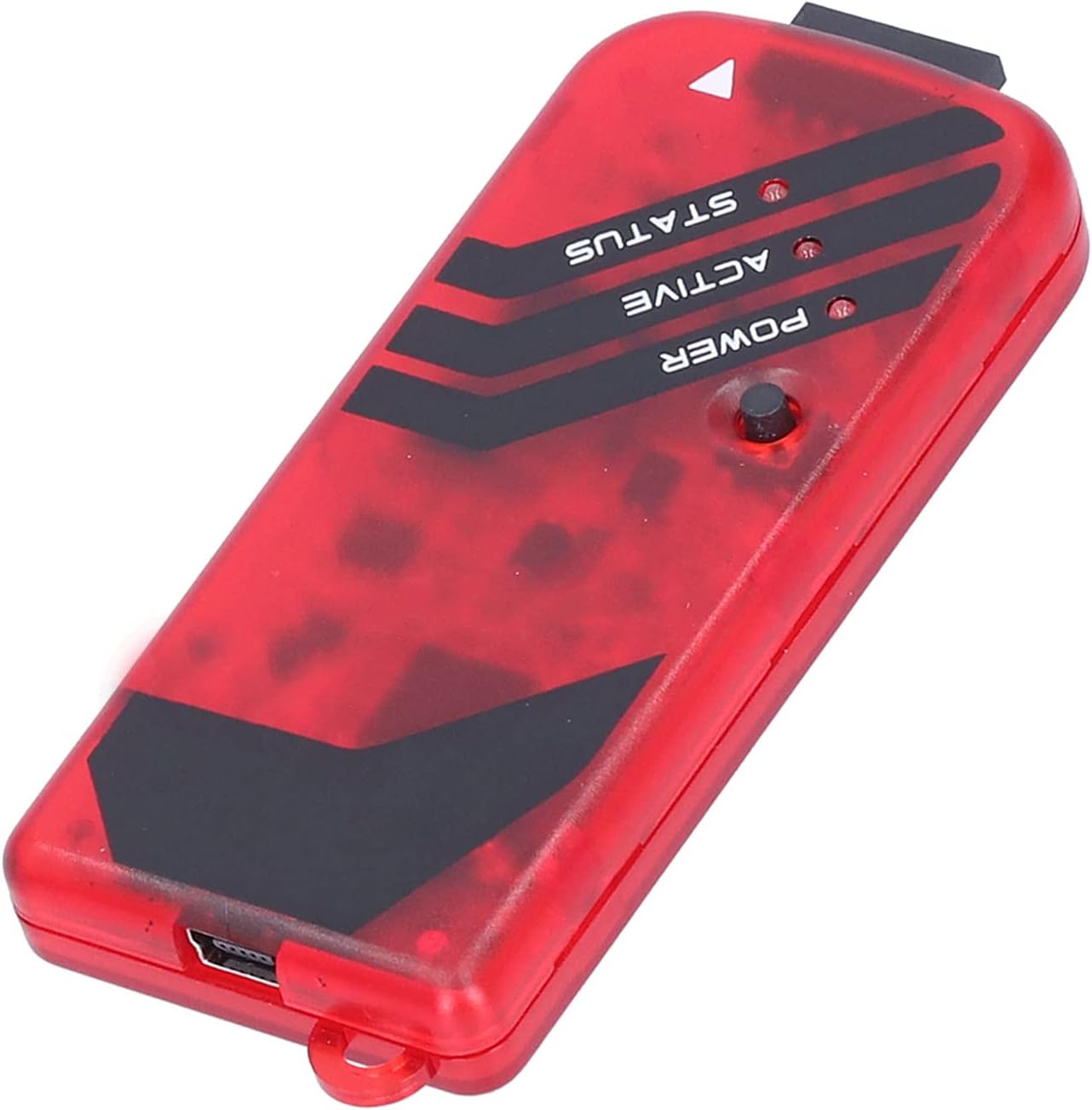 Angled view of PerGar PICKit3 Programmer showing the USB and ICSP ports