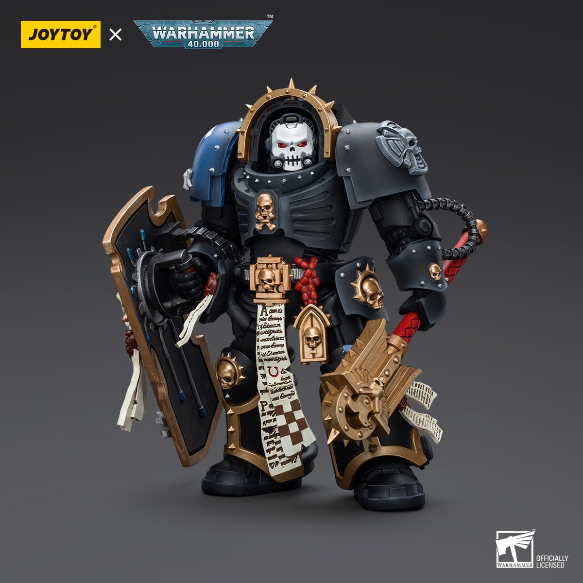 TOYVERSE JOYTOY Figura de acción 1/18 Warhammer 40,000, Capellán Ultramarines en Armadura Terminator, Modelo de Personaje con Articulaciones Móviles, 15 Años y Más