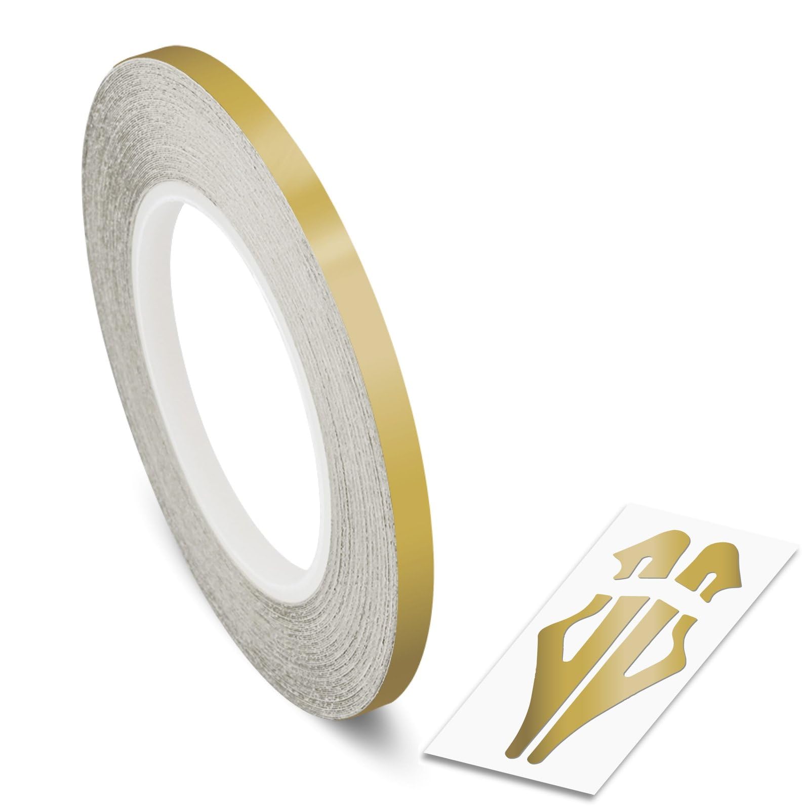 AutoXpress Motors Group 1/8" | 3mm Self-Adhesive Vinyl Pin Stripe Roll Decal Sticker Tape 32ft 9.80m - Gold, Universally Compatible for Cars, Trucks,