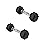 Fitvids Rubber Encased Hex Dumbbell, Hand Weights Set of 2 with Anti-Slip Cast Iron Grip for Strength Training, 5 LB Pair