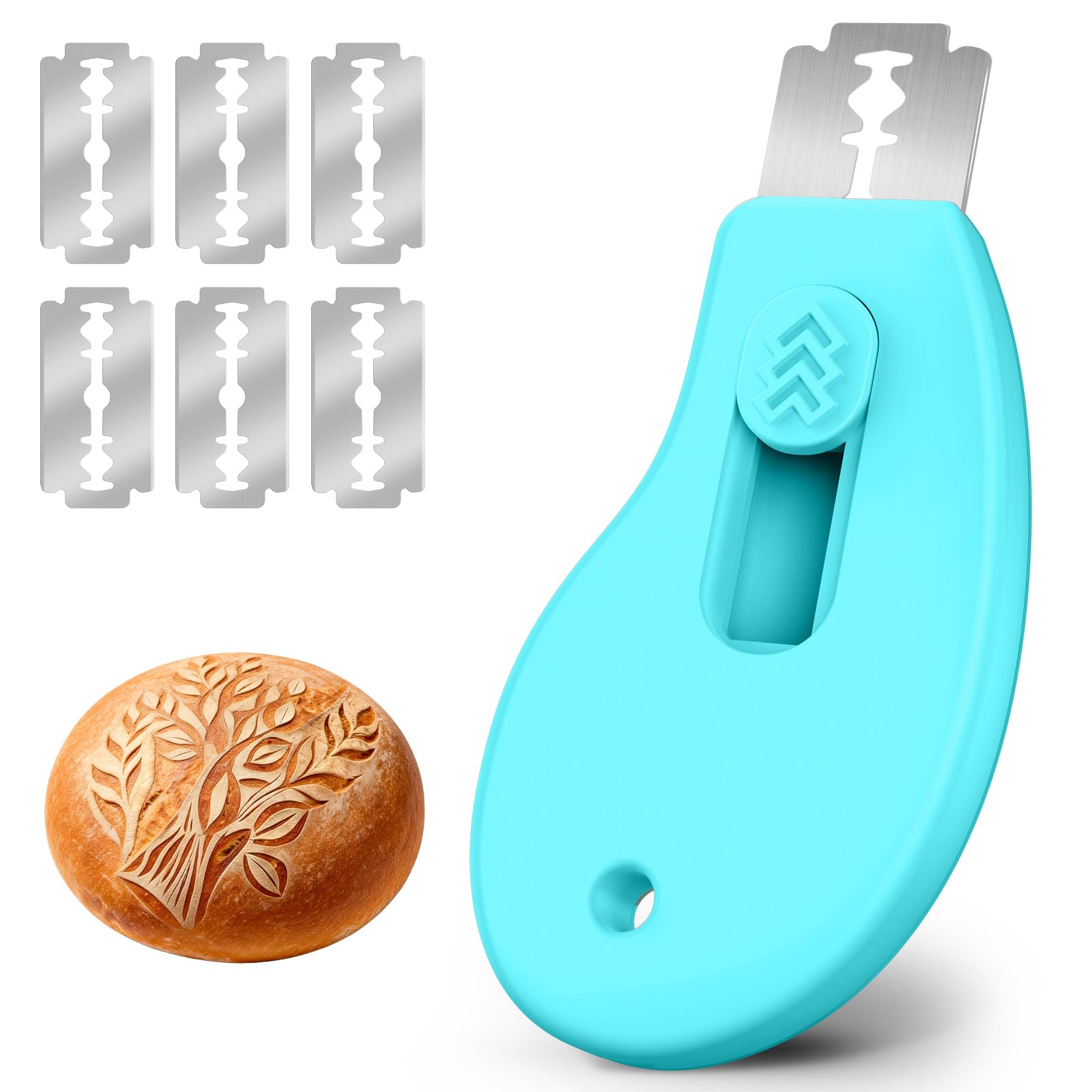 Bread Lame Sourdough Scoring Tool, Extractable &amp; Magnetic Bread Scoring Tool, Bread Scoring Knife for Sourdough Bread Baking, Bread Scorer Tool with 5 Replaceable Razor Blades